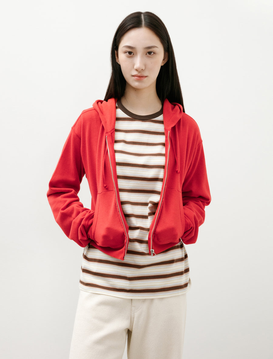 Auralee High Twist Light Sweat Zip Parka Red – Neighbour