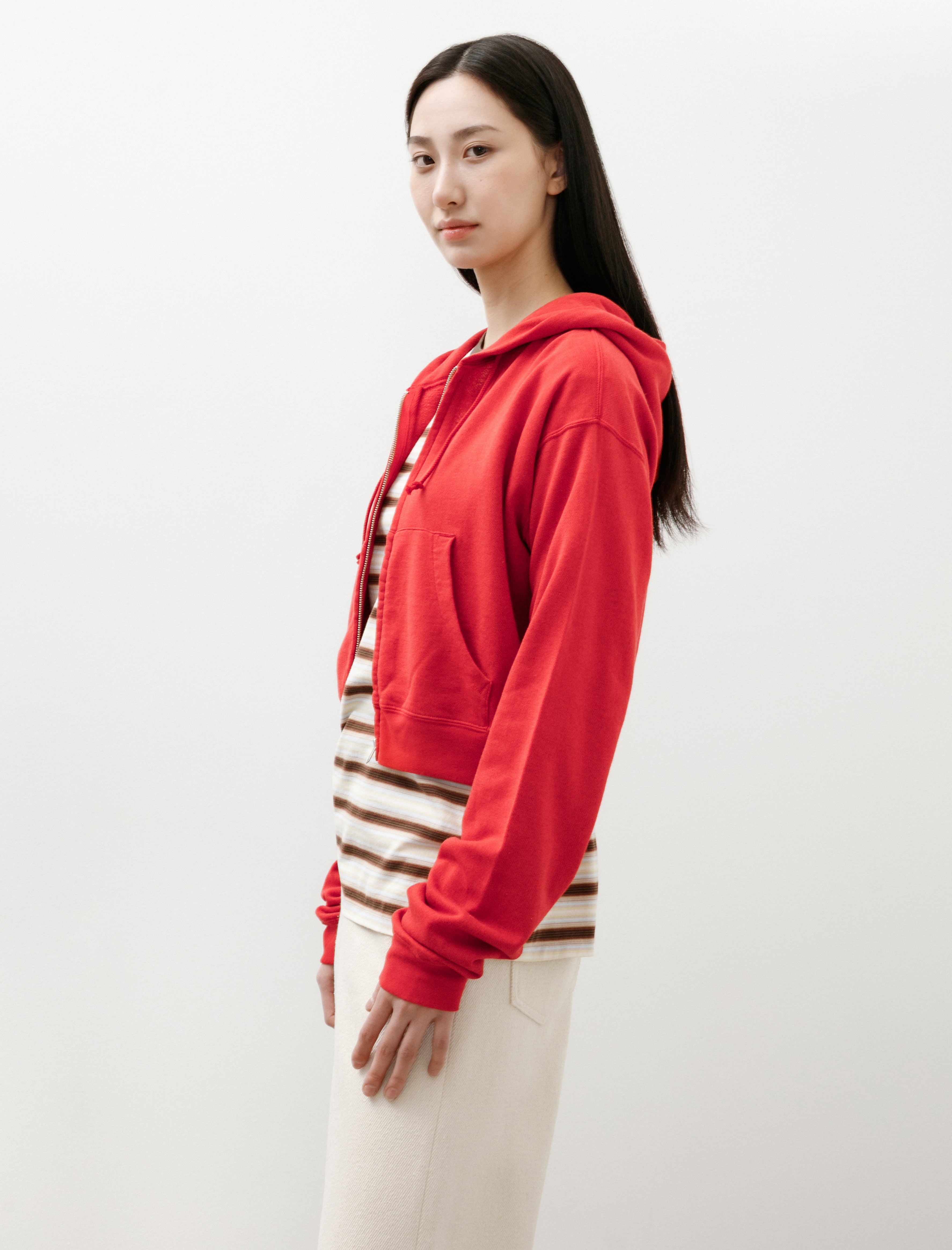 AURALEE トップス　RED Auralee High Twist Light Sweat Zip Parka Red – Neighbour