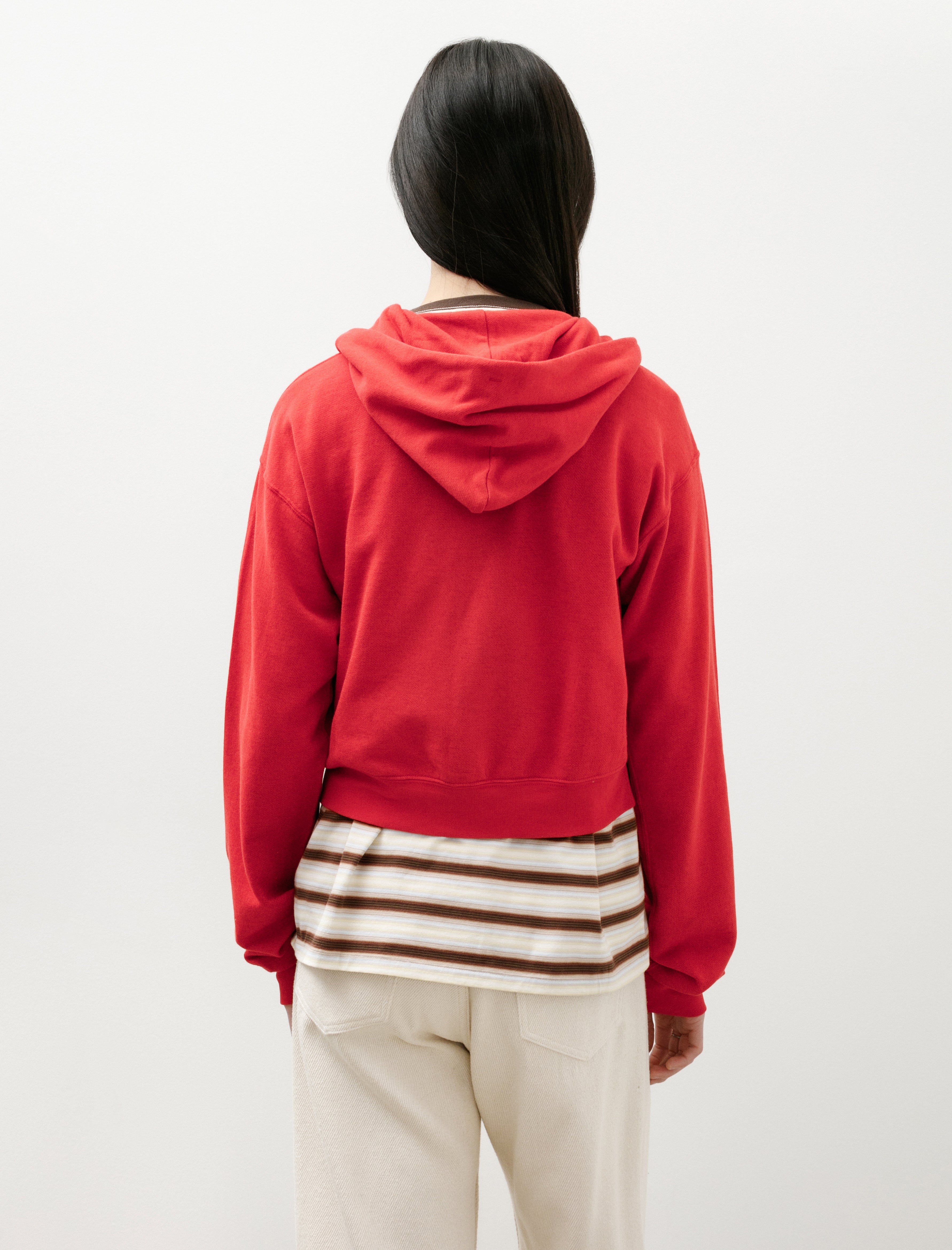 Auralee High Twist Light Sweat Zip Parka Red – Neighbour