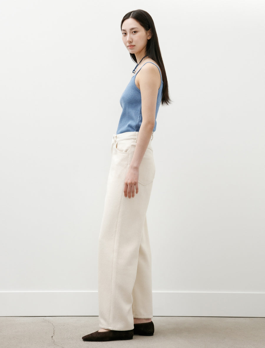 Auralee Silk Nep Denim 5P Wide Pants Ivory – Neighbour