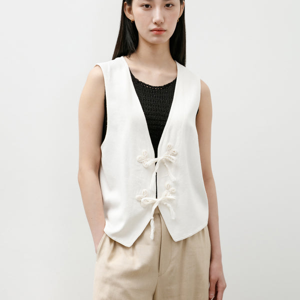 Comoli Silk Nep Vest Ecru – Neighbour