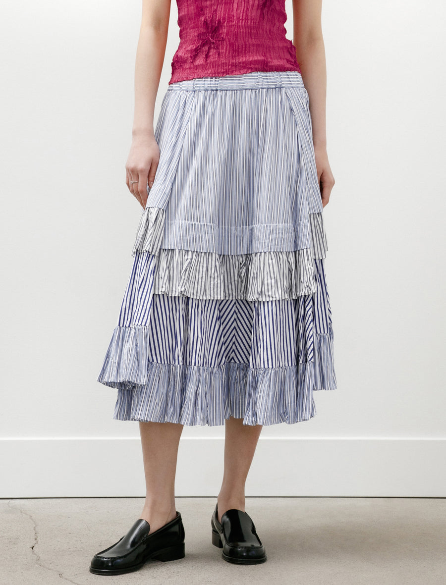Multi Ticking Stripe Tiered Skirt - Image 2
