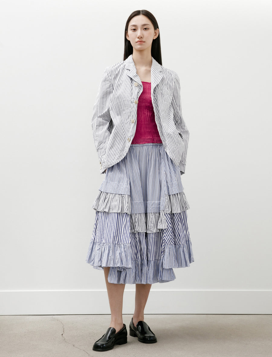 Multi Ticking Stripe Tiered Skirt - Image 1
