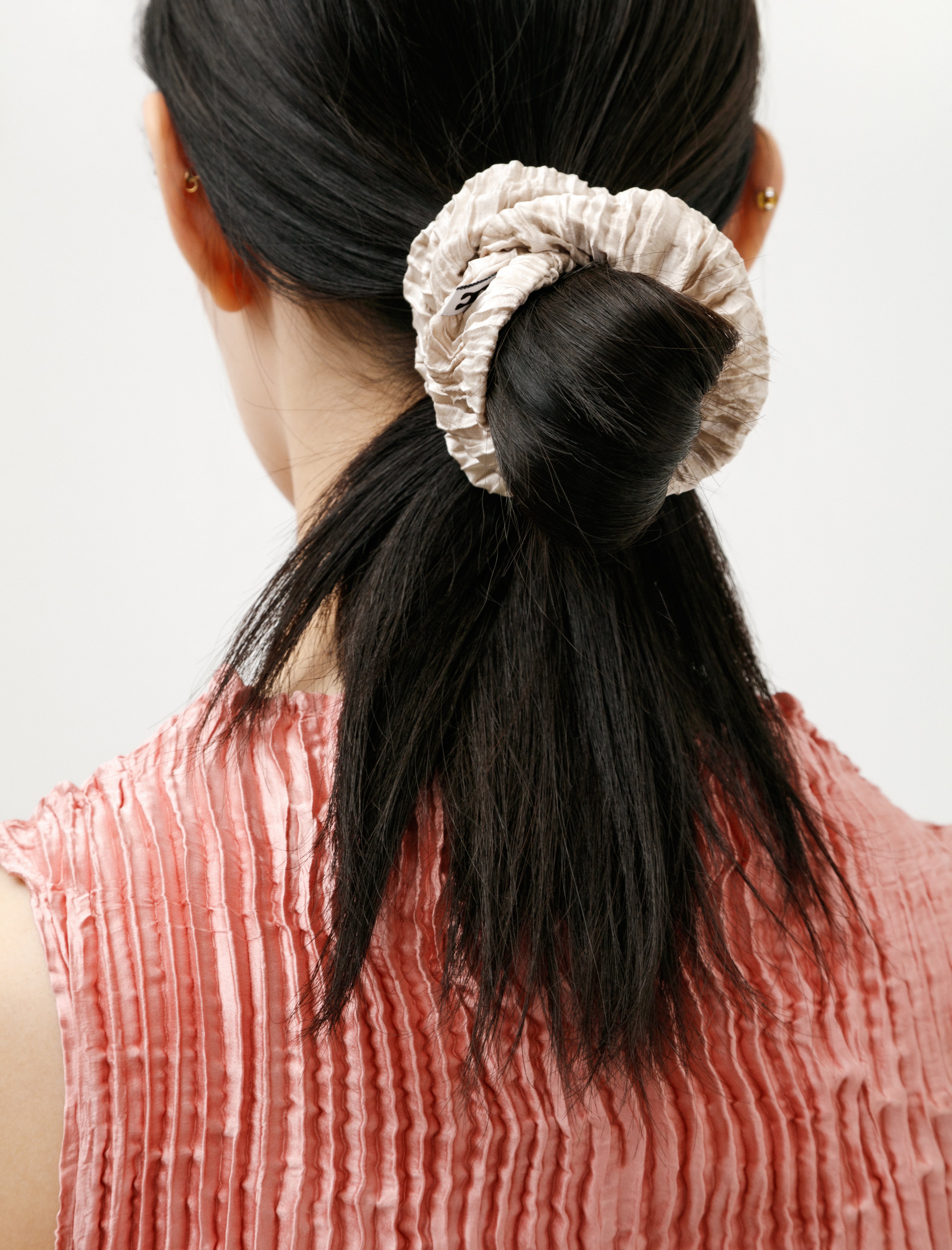 Plissé Silk Scrunchie