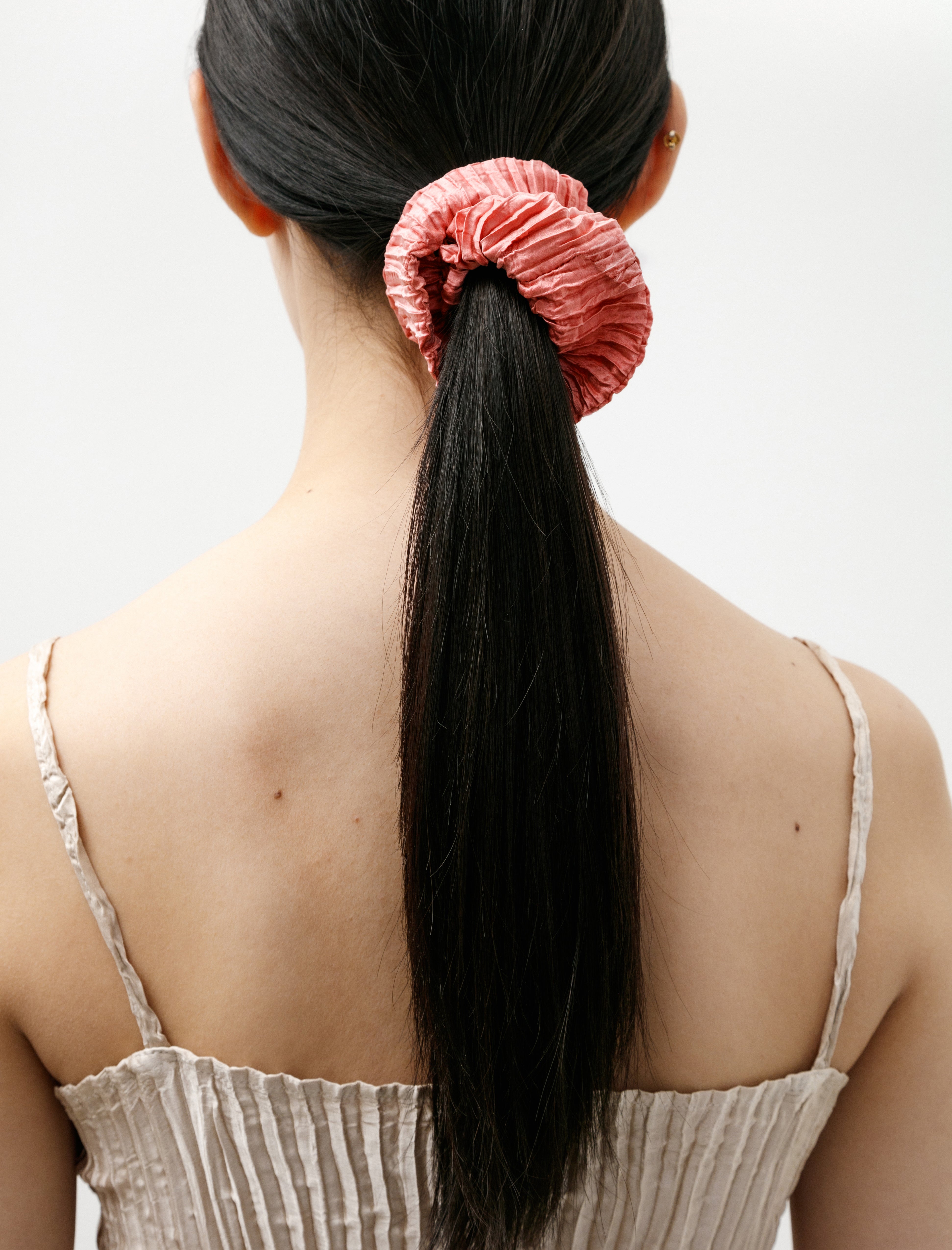 Plissé Silk Scrunchie