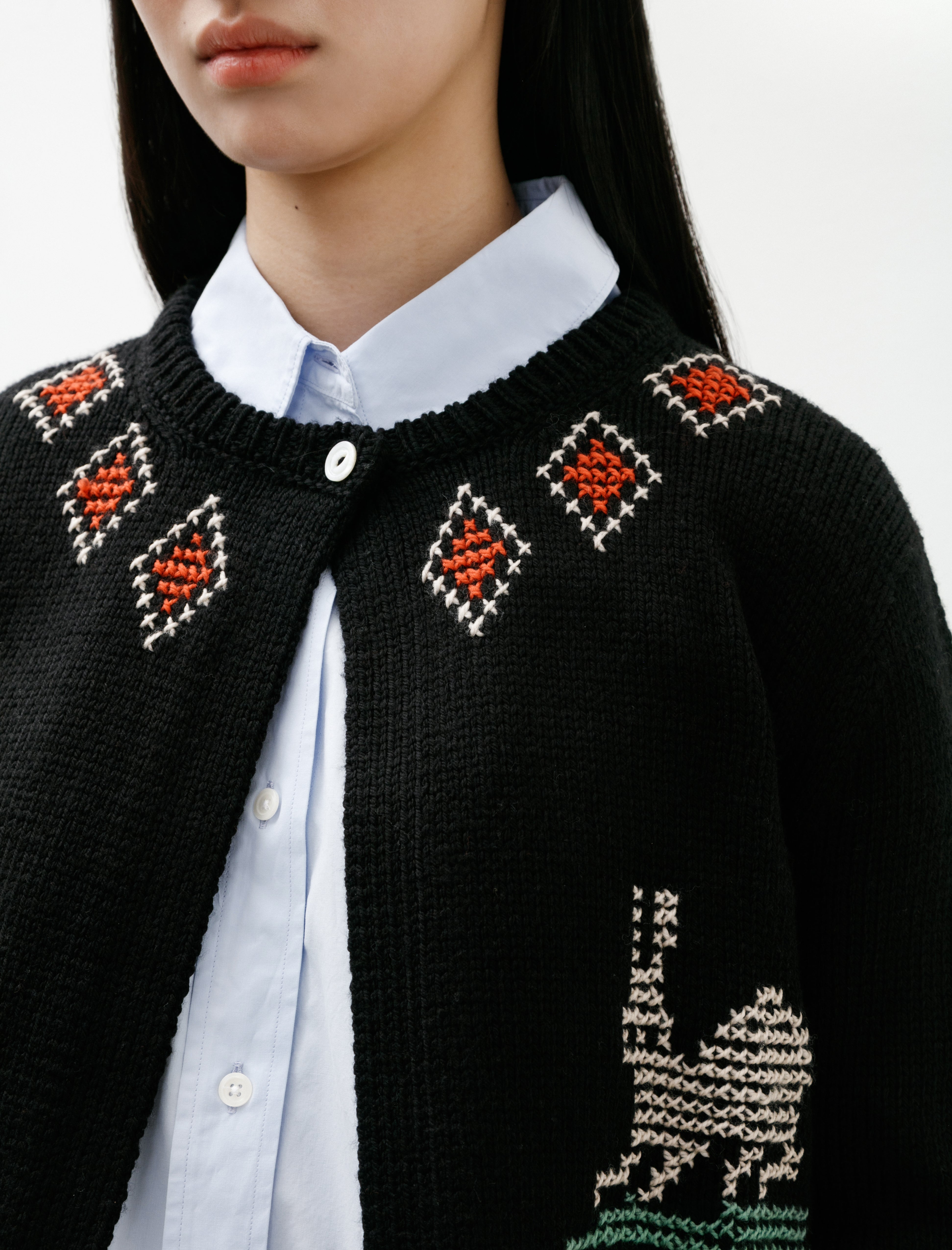 Bode Bunny Cardigan Black