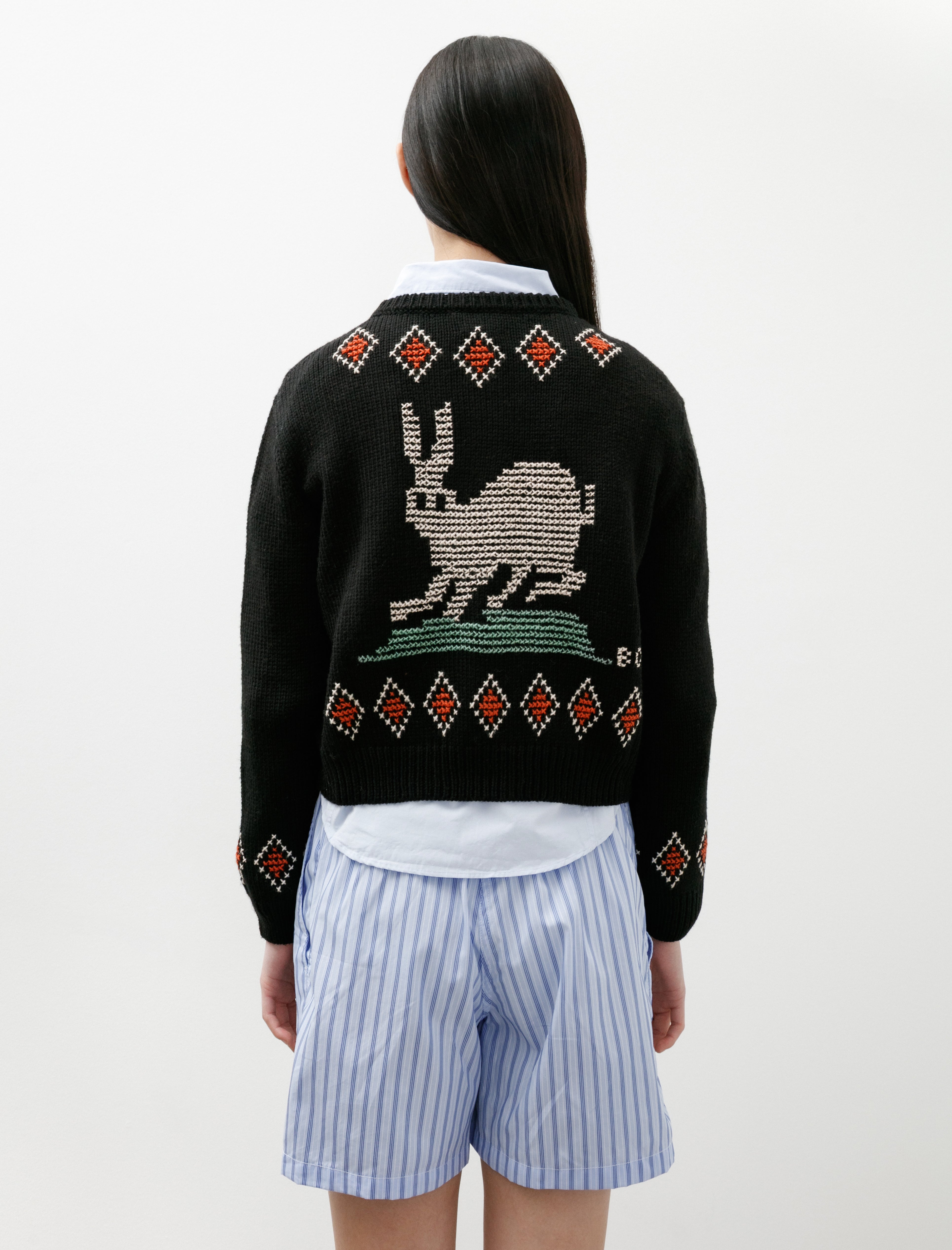 Bode Bunny Cardigan Black