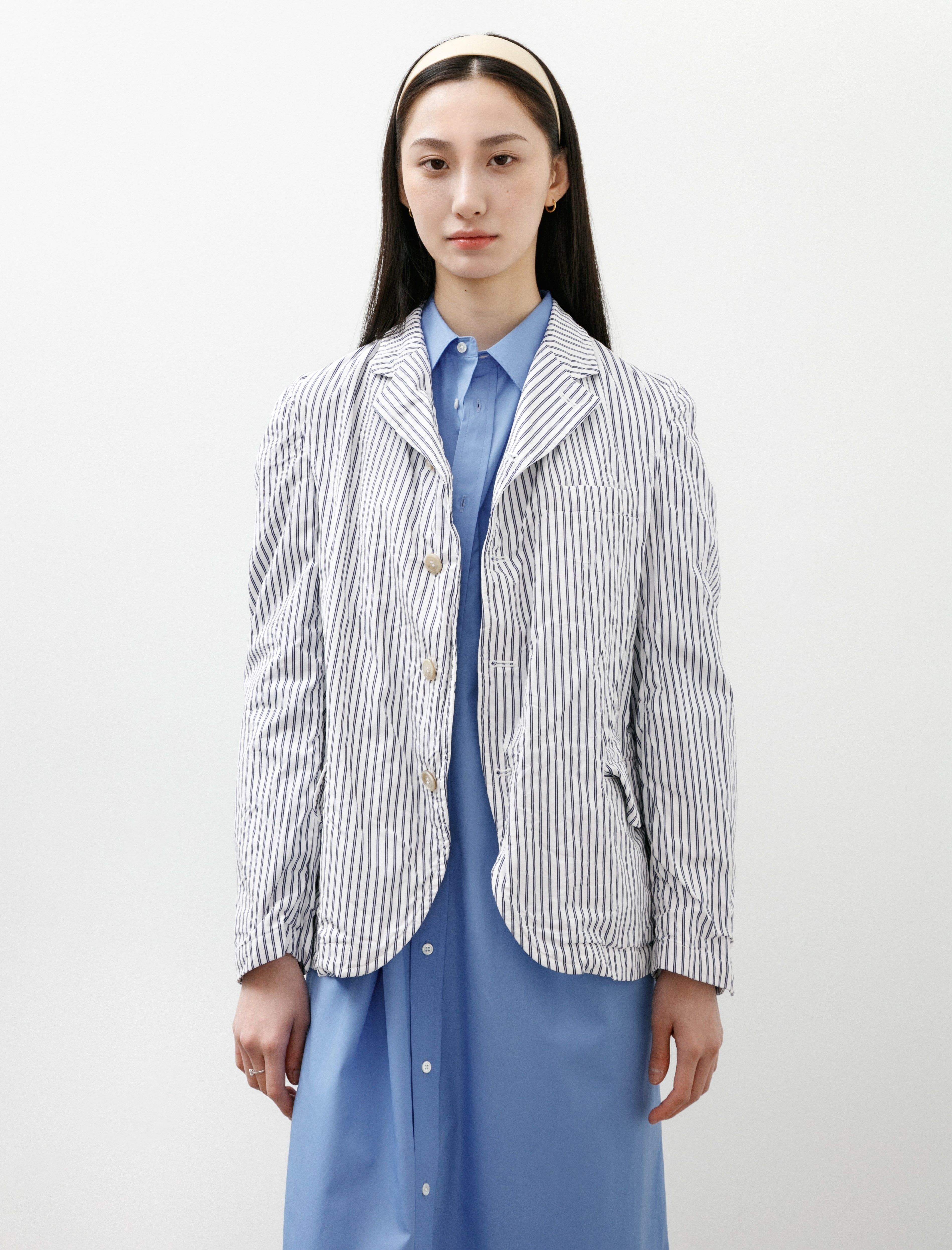 Comme des Garçons Comme des Garçons Crumpled Ticking Stripe Blazer