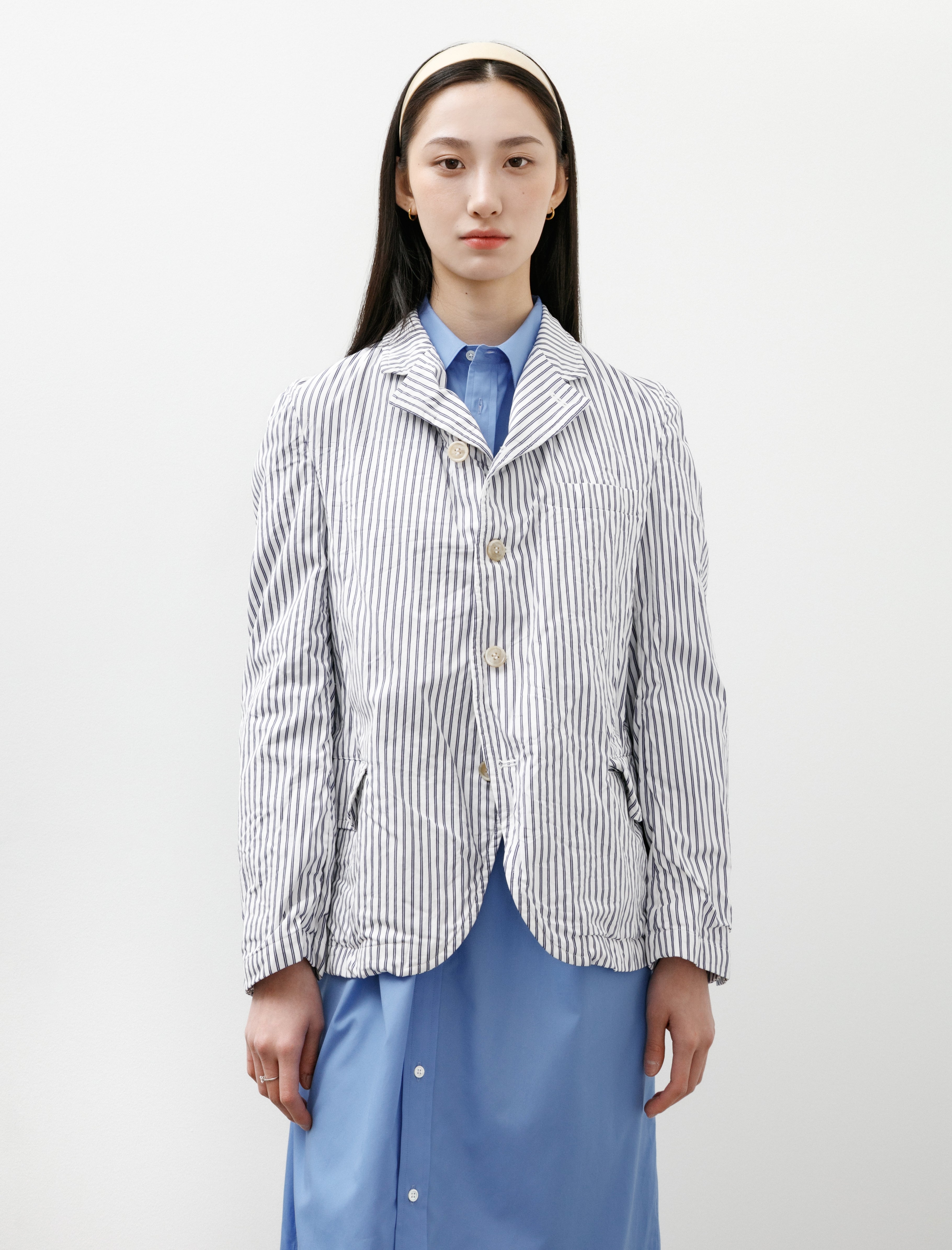 Comme des Garçons Comme des Garçons Crumpled Ticking Stripe Blazer