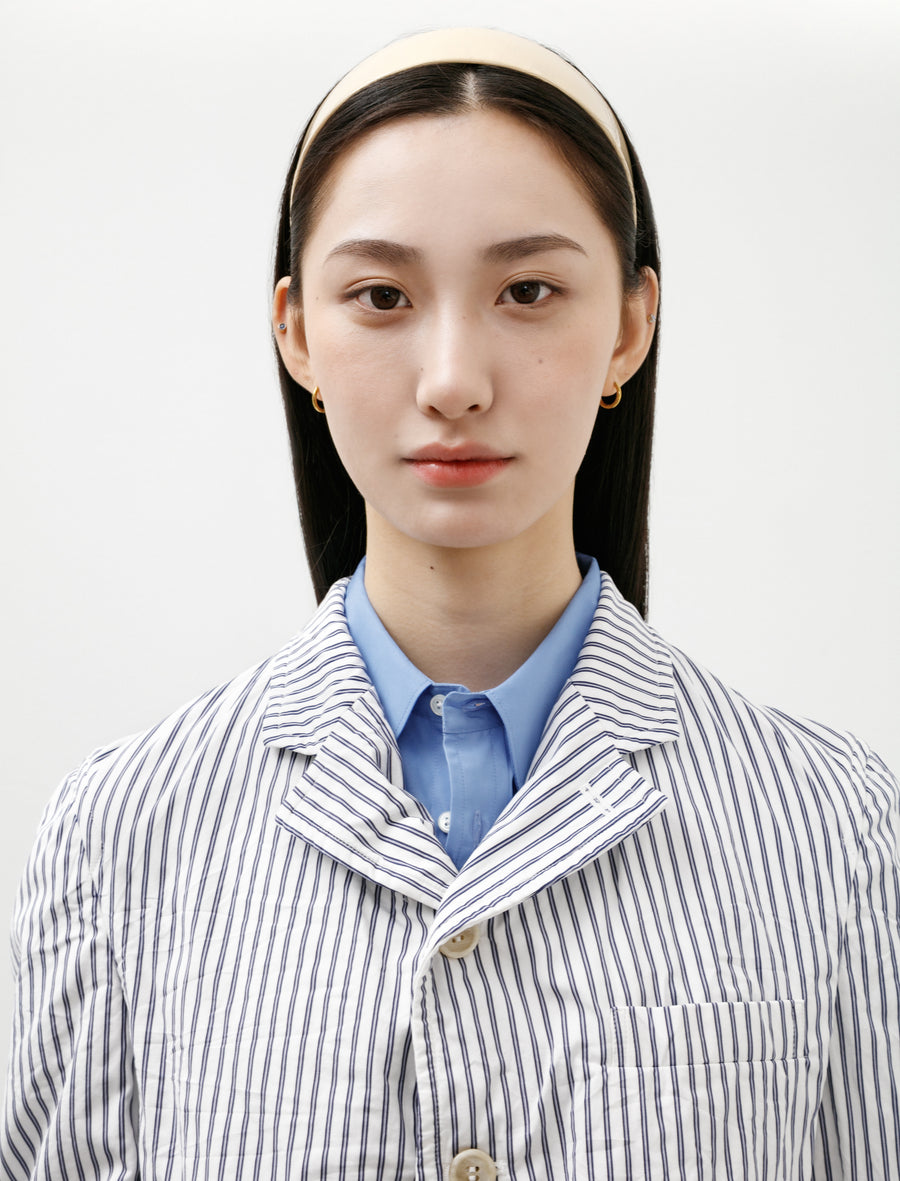 Crumpled Ticking Stripe Blazer - Image 3