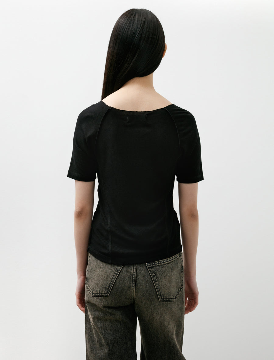 Flatlock Raglan Tee Black Rib - Image 4