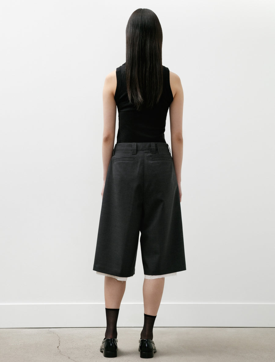 Slash Shorts Dark Grey Tropical Wool - Image 5