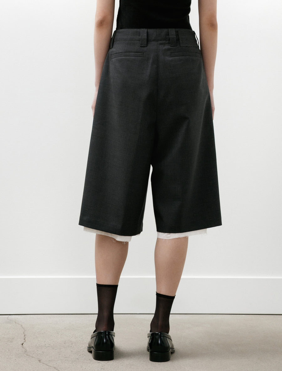Slash Shorts Dark Grey Tropical Wool - Image 6