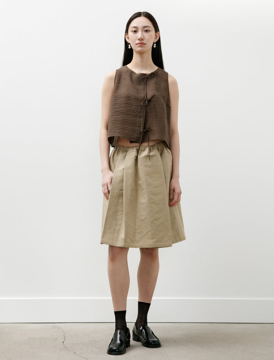 Sky Skirt Khaki Flower - Image 1
