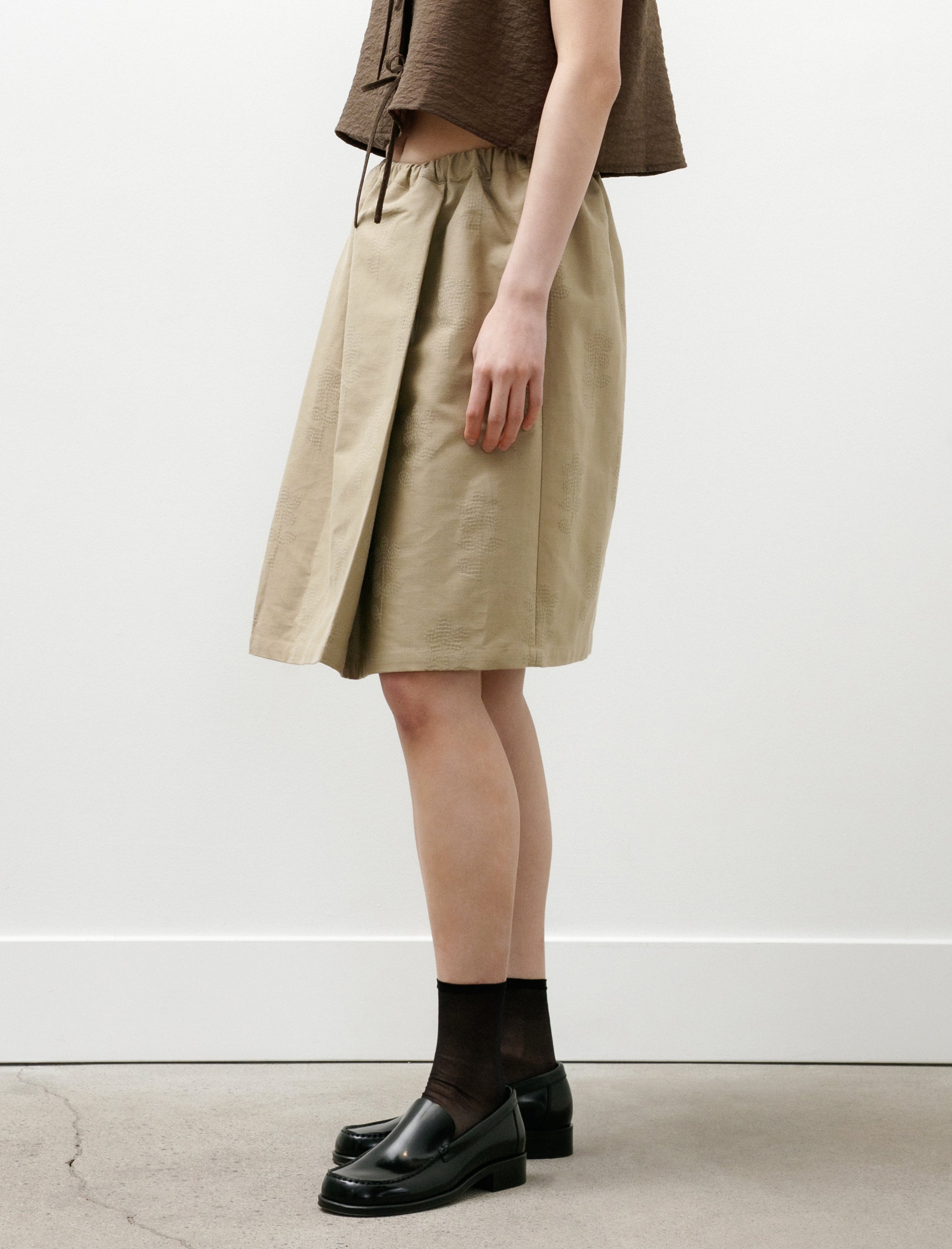 Eleph Sky Skirt Khaki Flower