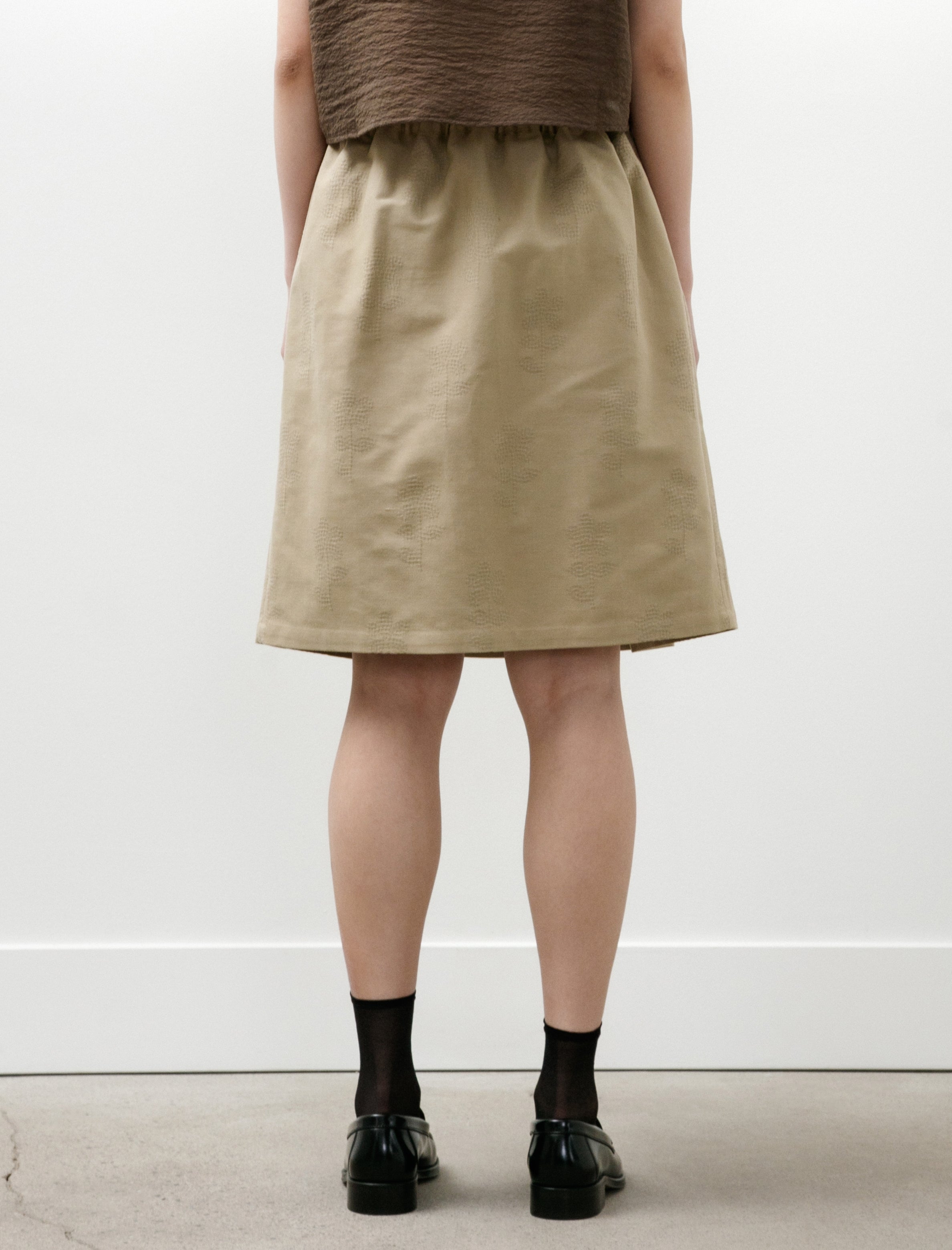 Eleph Sky Skirt Khaki Flower