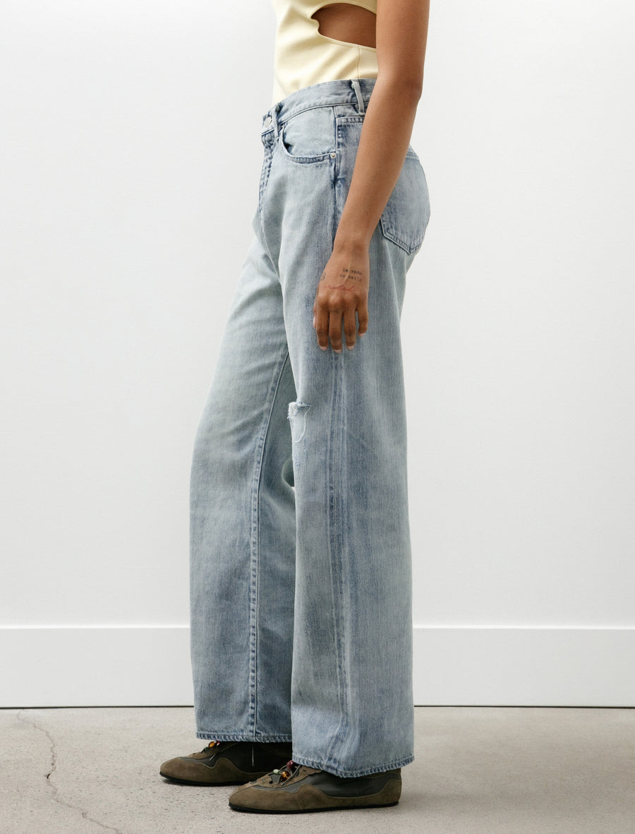Auralee Faded Selvedge Light Denim Pants Light Indigo – Neighbour