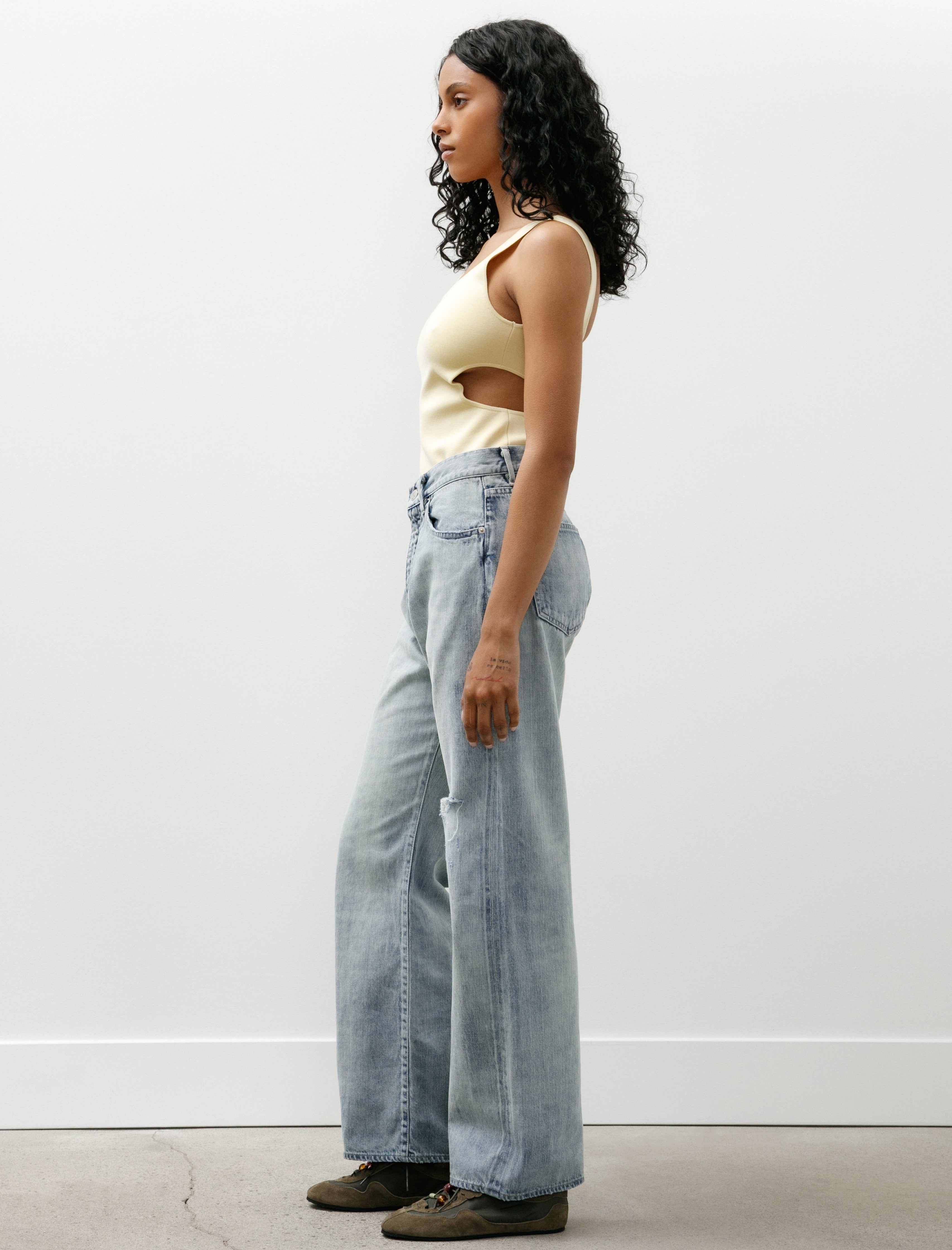 Auralee Faded Selvedge Light Denim Pants Light Indigo – Neighbour