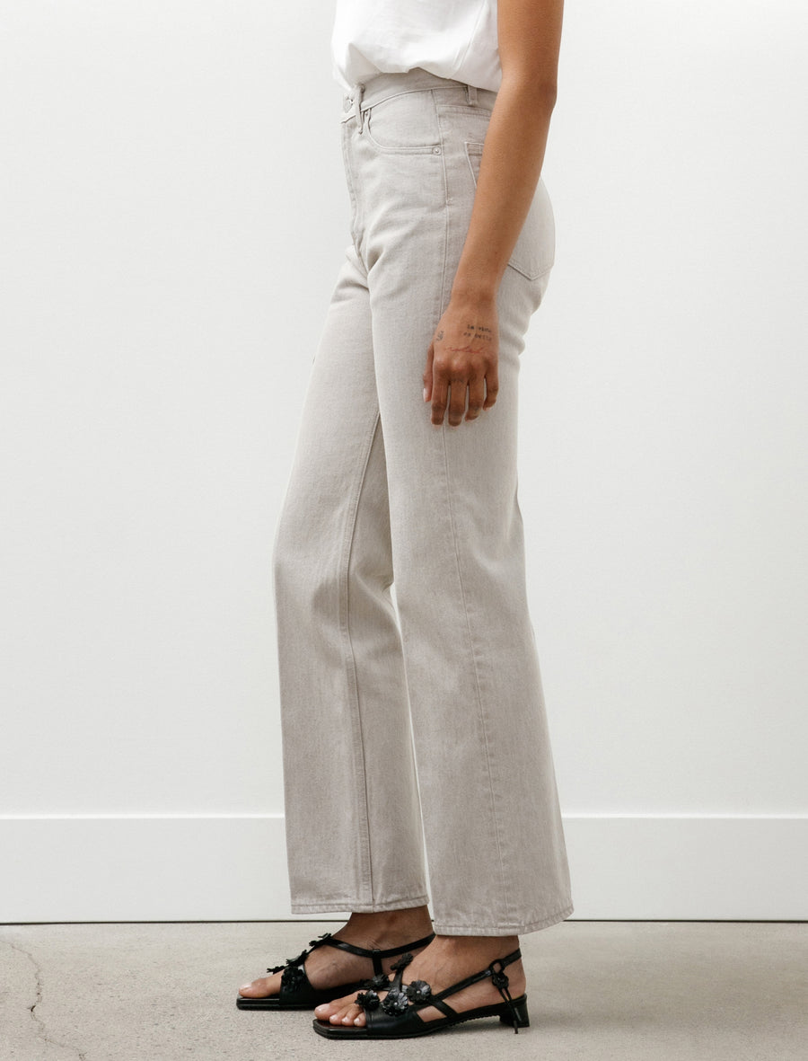 Faded Hard Twist Brown Denim 5P Pants Light Grey - Image 4