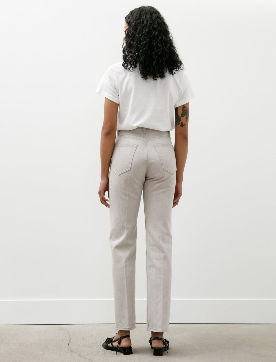 Faded Hard Twist Brown Denim 5P Pants Light Grey - Image 5