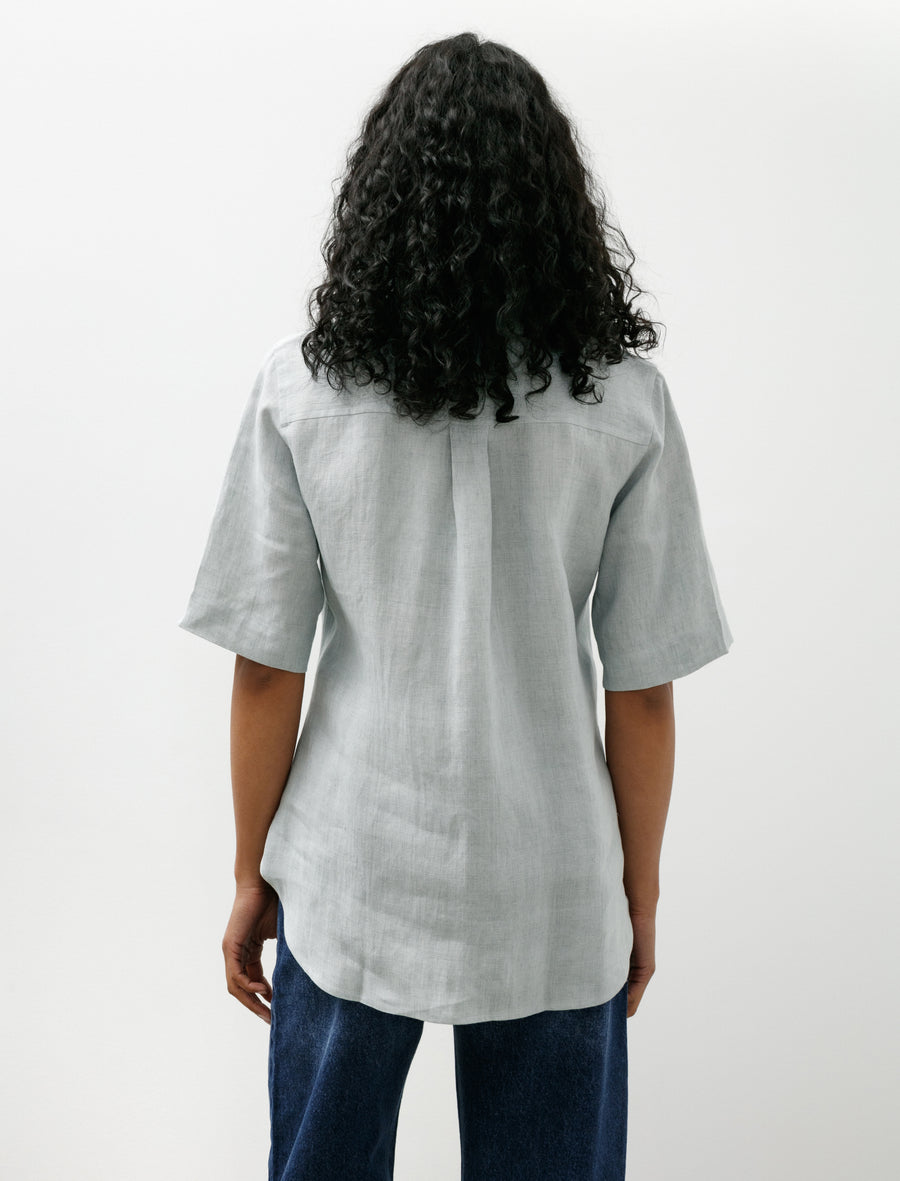 Estes Shirt Soft Slub Linen Spearmint - Image 3