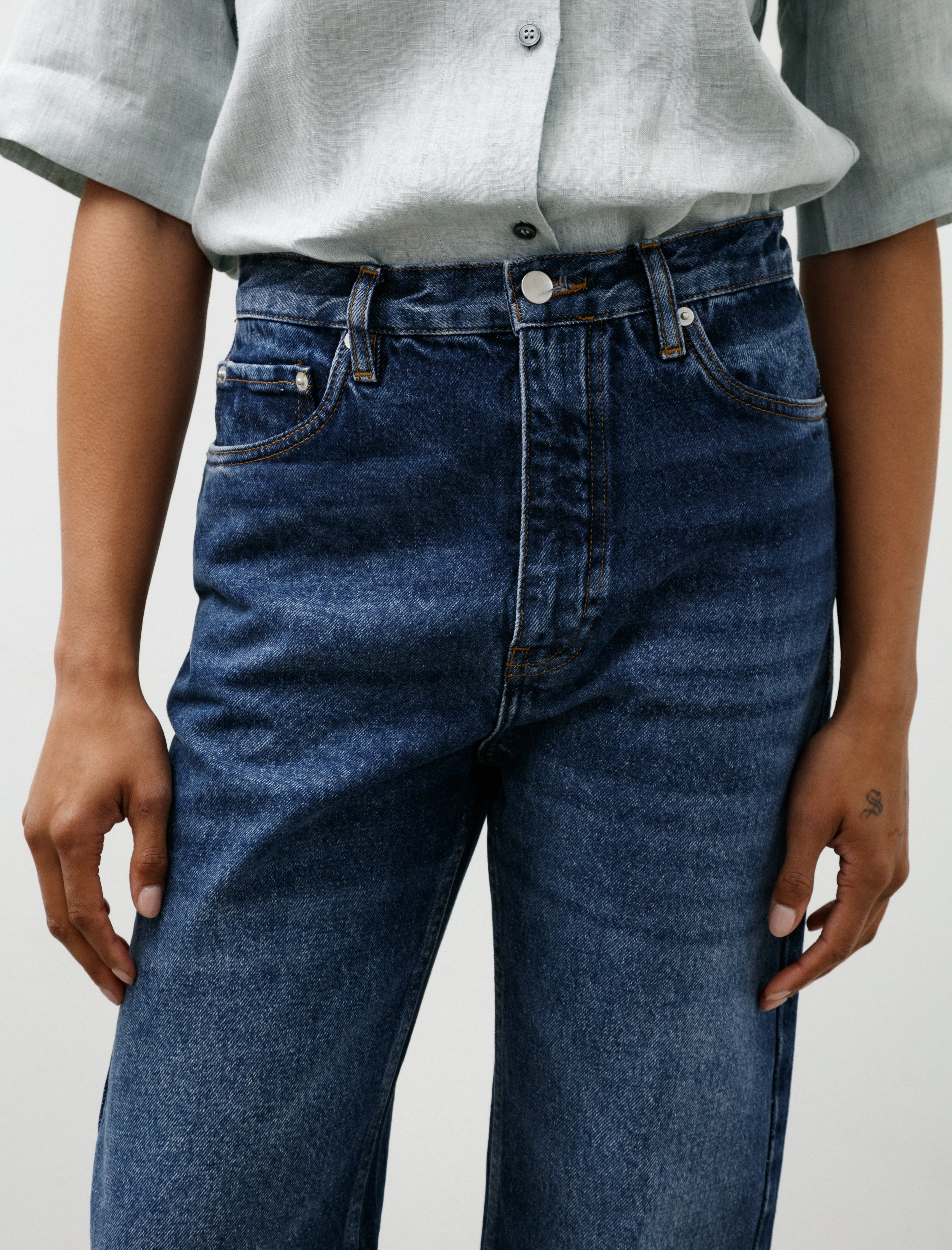 Studio Nicholson Denjo Denim Worn Wash Indigo