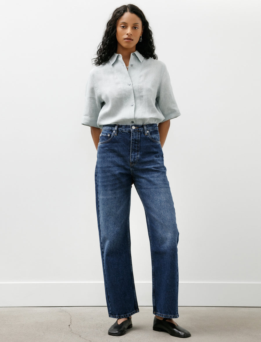 Denjo Denim Worn Wash Indigo - Image 1