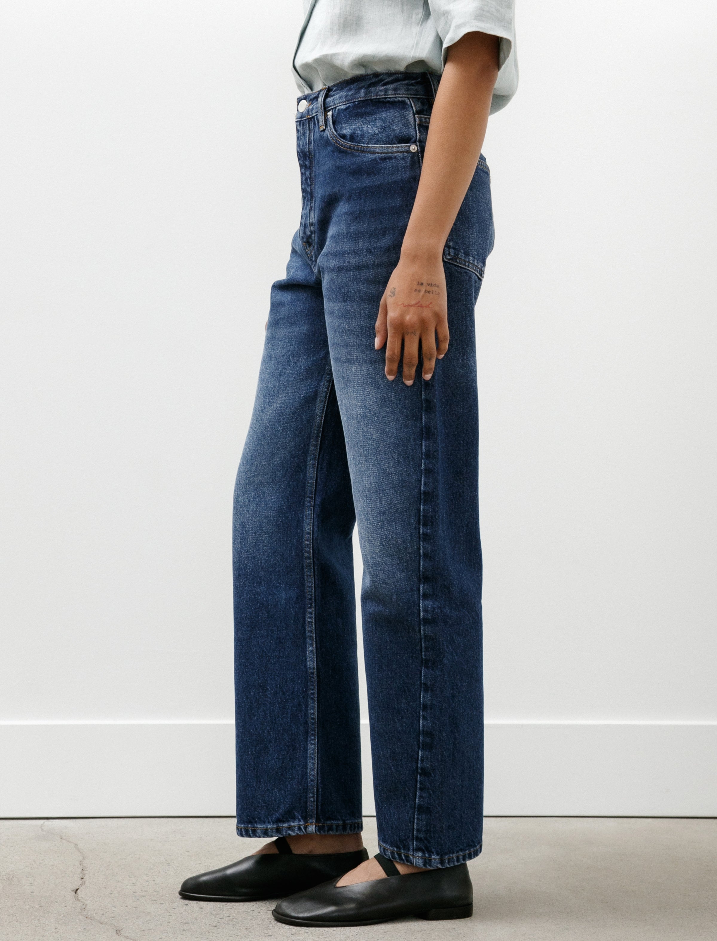 Studio Nicholson Denjo Denim Worn Wash Indigo