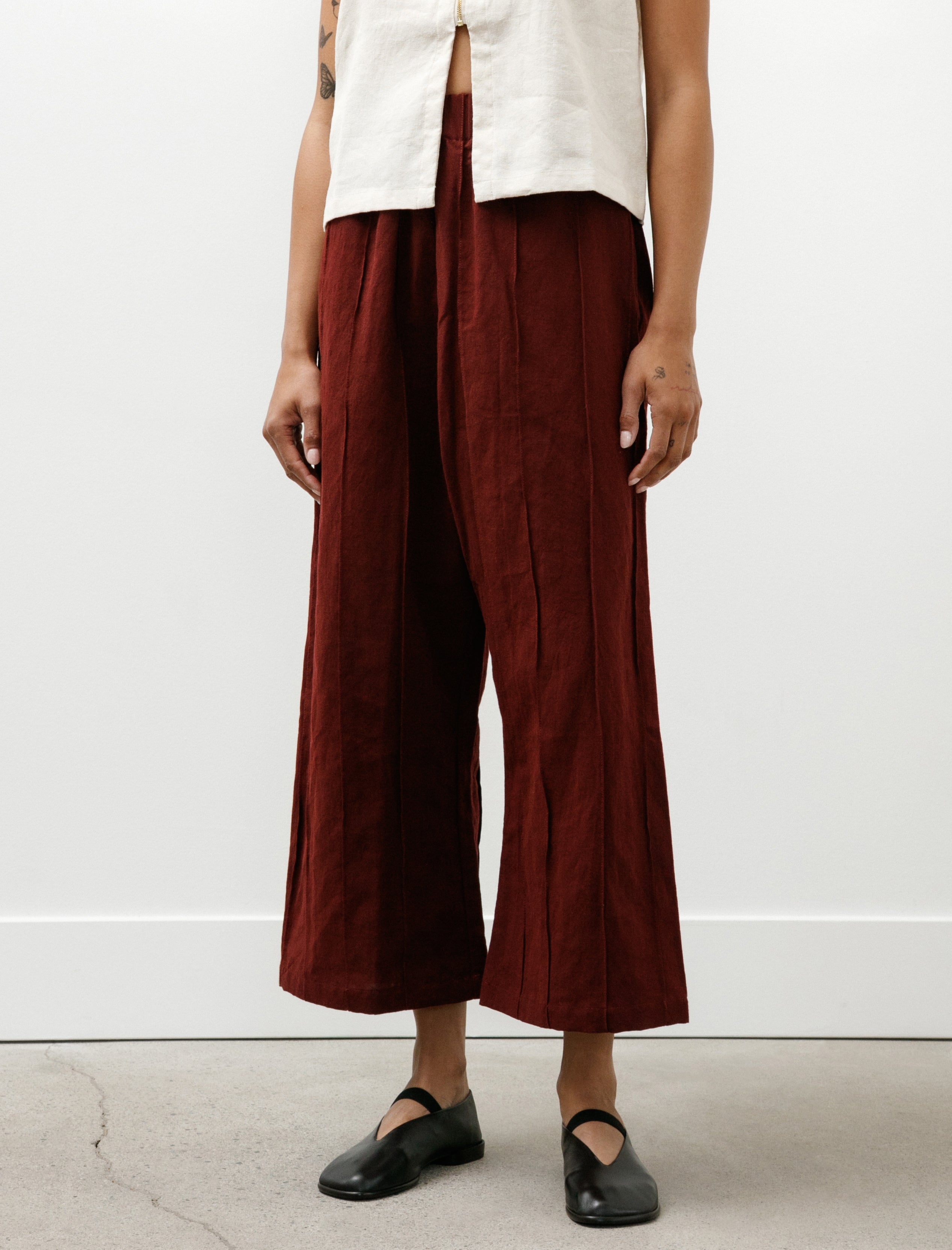 MAN-TLE WR20 Pants-3 Tuck Pants Sap Linen