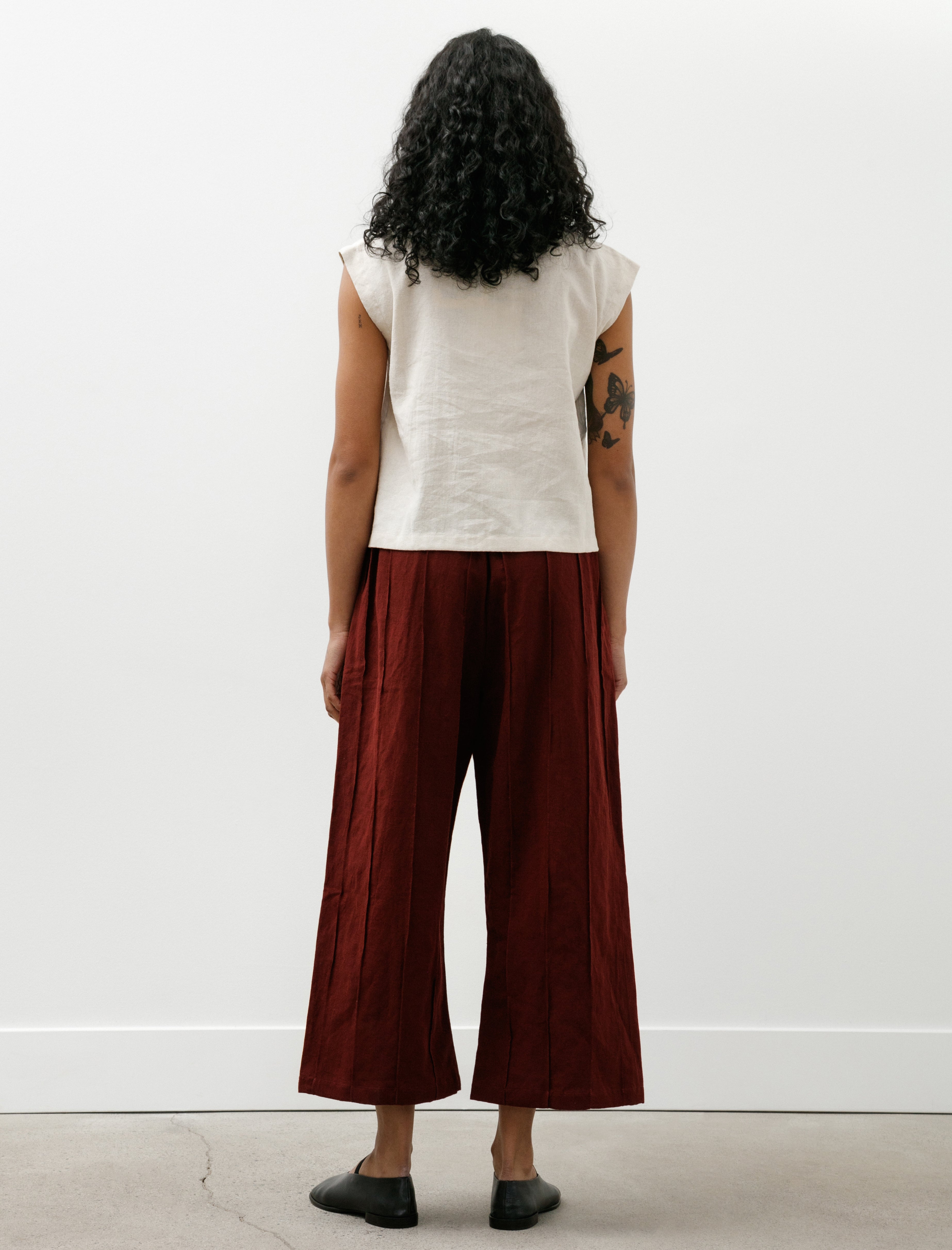 MAN-TLE WR20 Pants-3 Tuck Pants Sap Linen