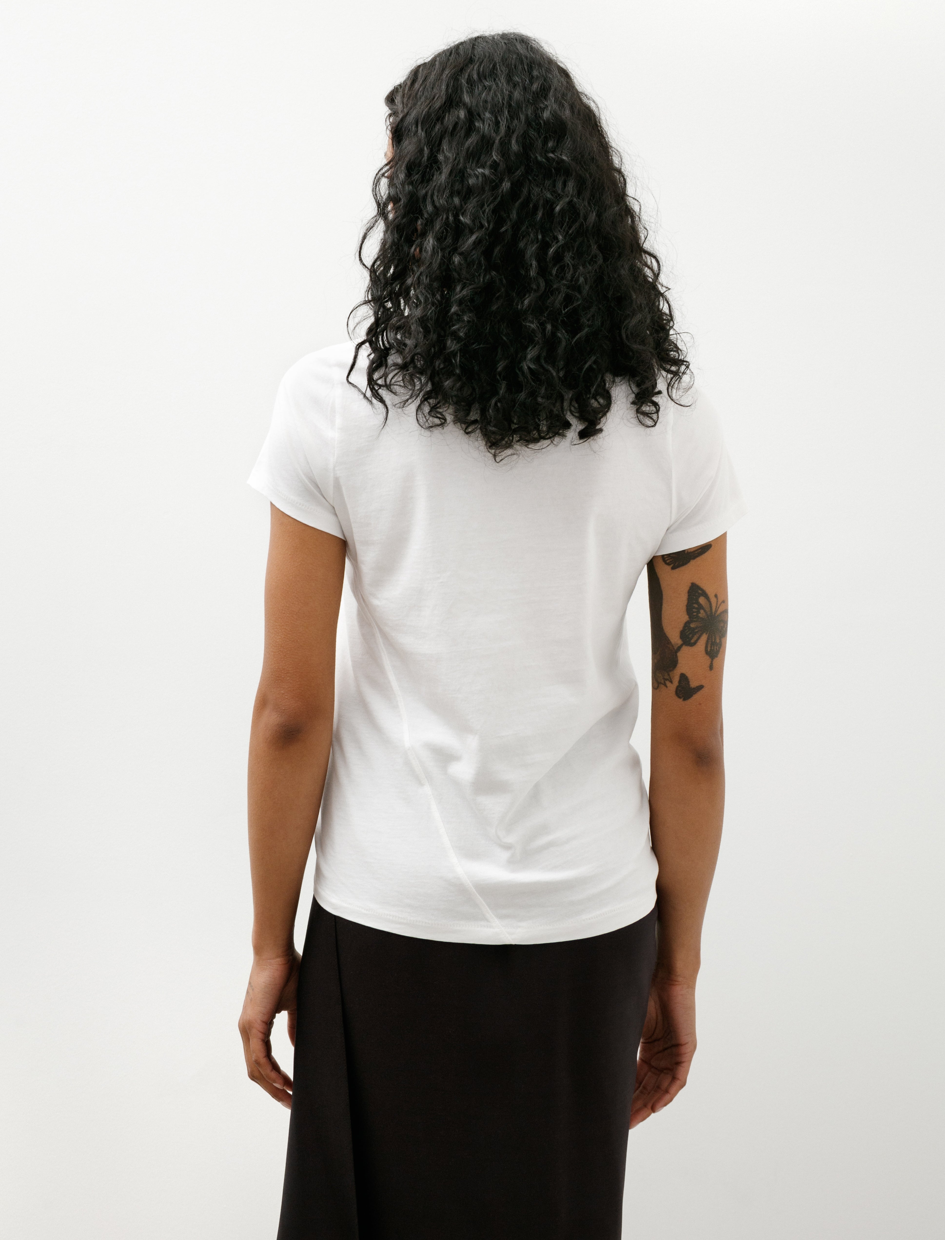 Lauren Manoogian Bias Baby Tee White