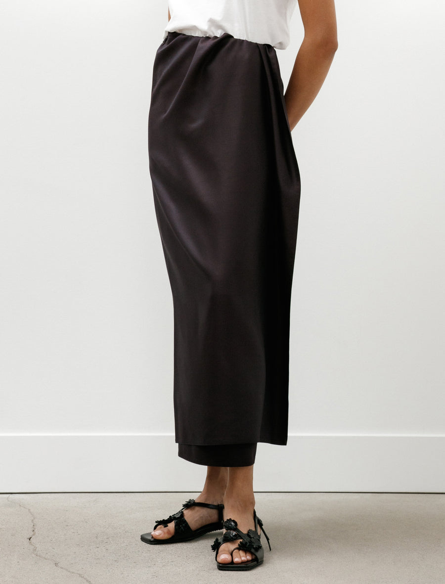 Long Sarong Skirt Twill Black Iris - Image 2