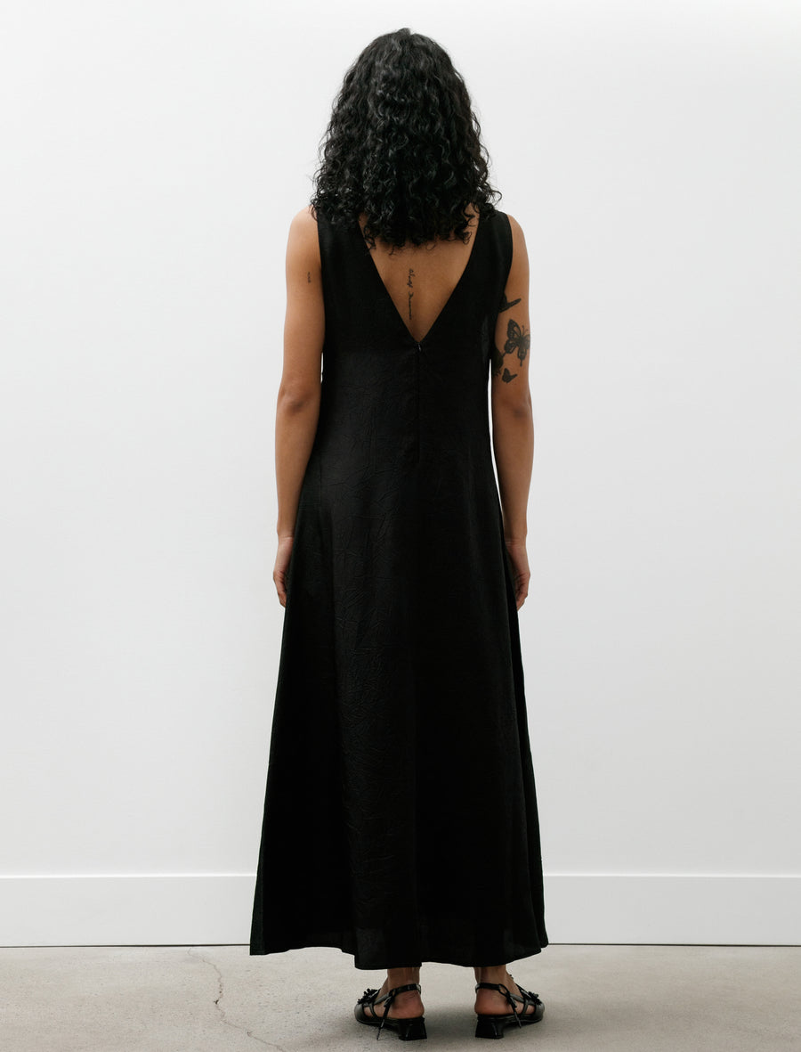 V Neck Long Dress Black - Image 5