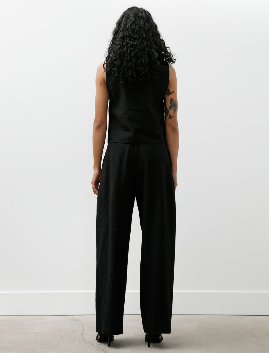 Cristaseya Double Pleated Wide Pants Crepe Black – Neighbour