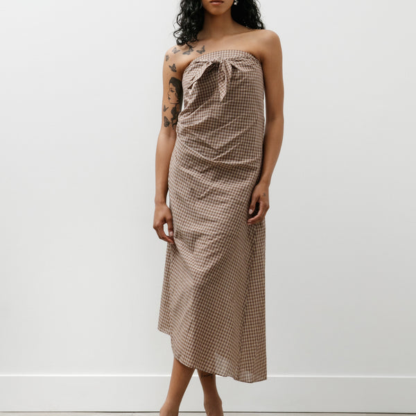 brown and white strapless dress Altar'd State | Selene Strapless Mini Dress | BROWN-IVORY | Material: 80% Rayon, 20% Linen, Lining: 100% Polyester