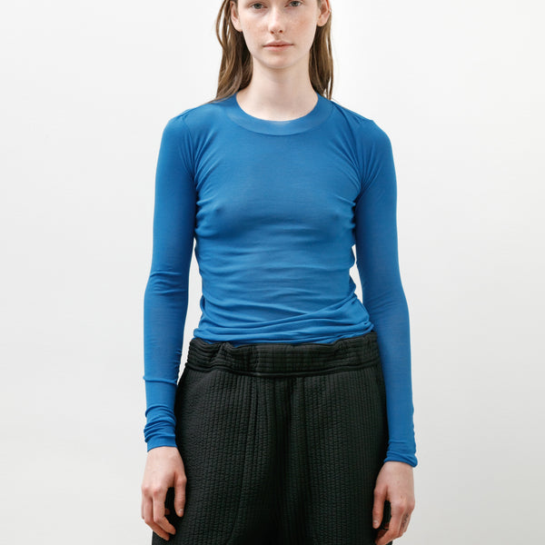 Auralee Super High Gauge Sheer Rib L/S Tee Blue – Neighbour