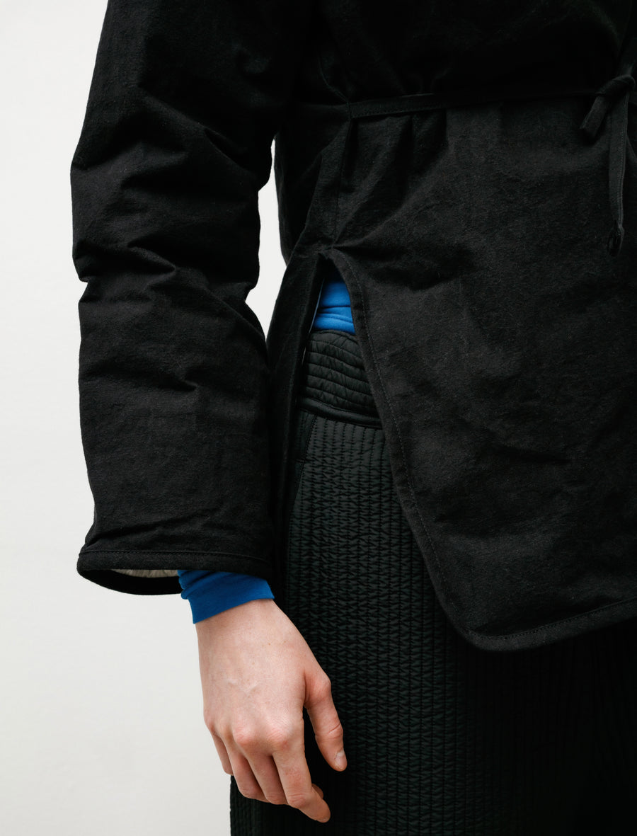 WR21 DOWN-7 Down Cross Cardigan Black Wax - Image 6