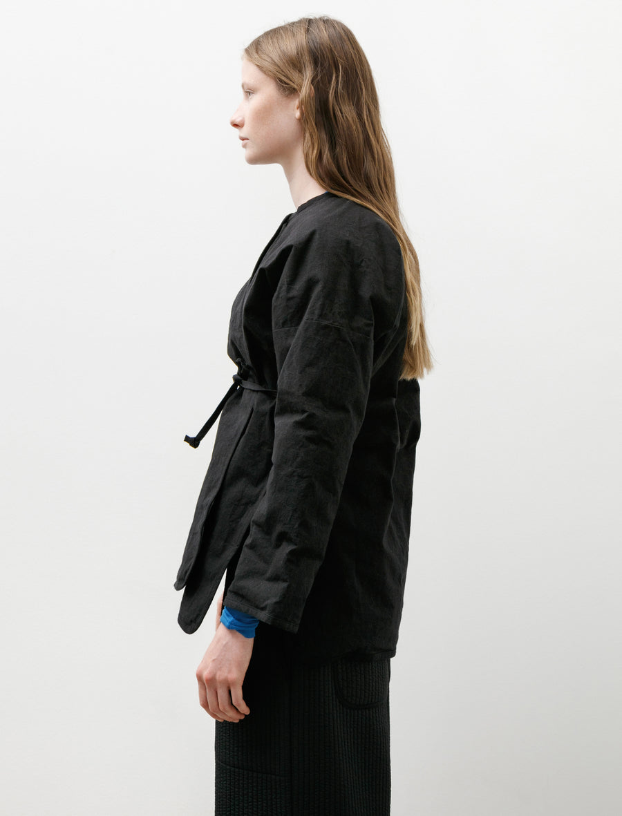 WR21 DOWN-7 Down Cross Cardigan Black Wax - Image 3