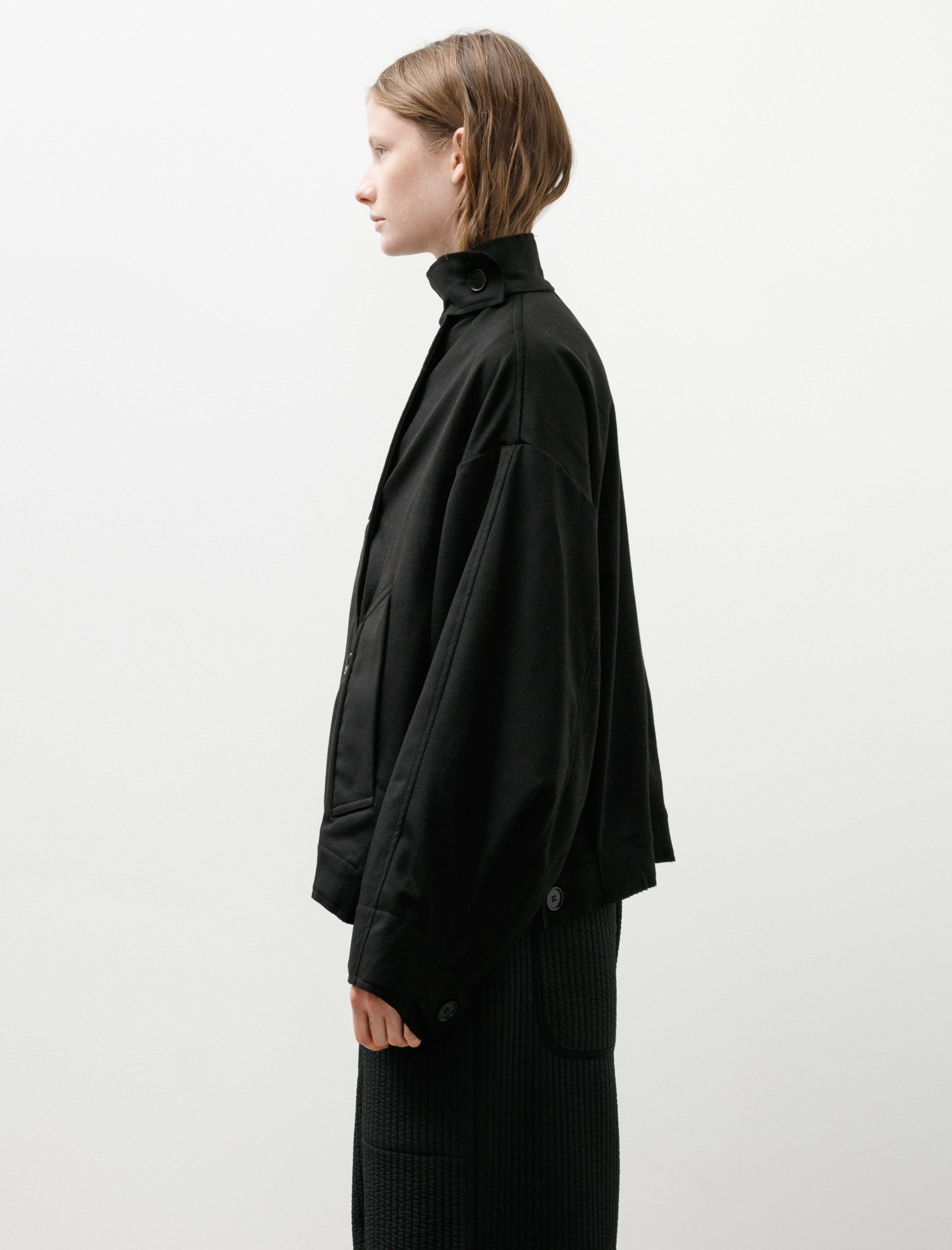 Gabriela Coll No.286 Cropped Oversized Jacket Black