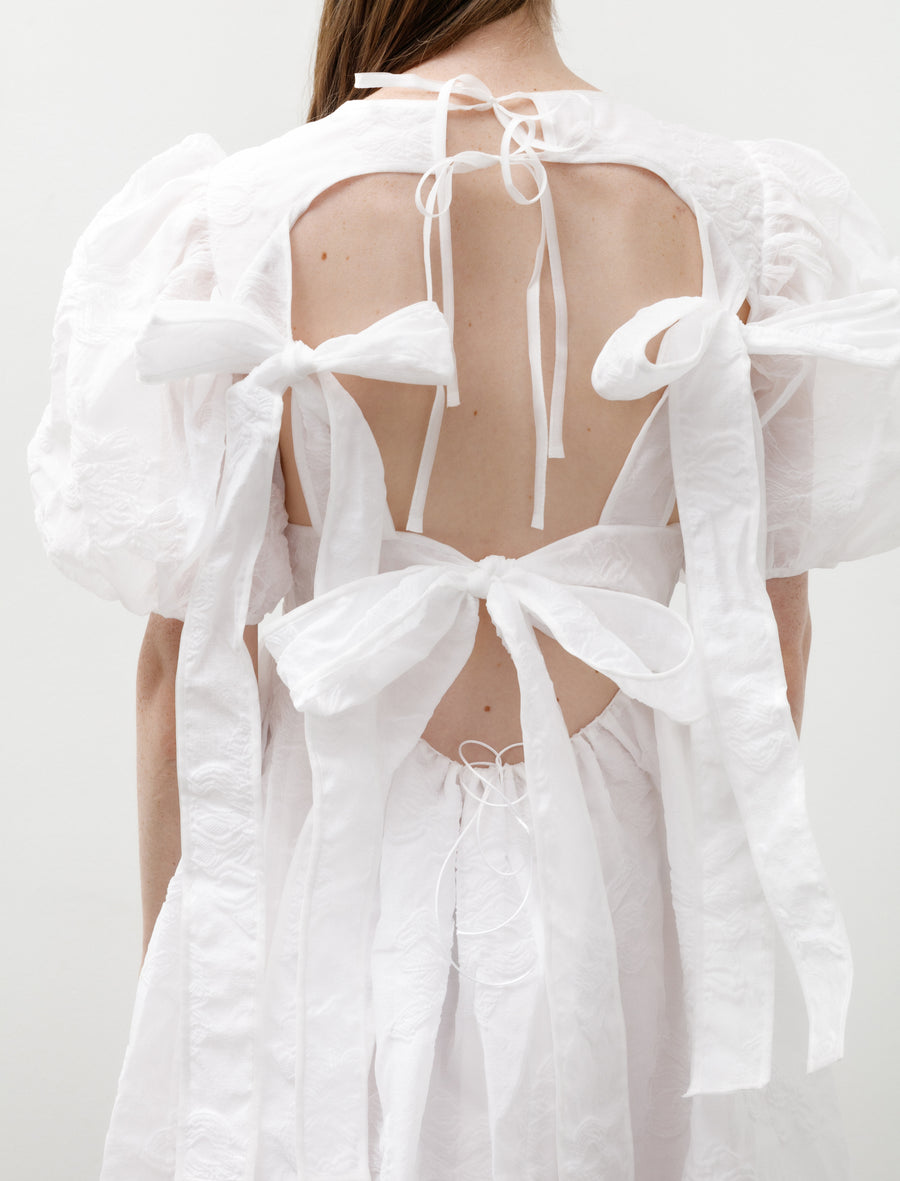 Ulani Dress Papillon Matelassé White - Image 4