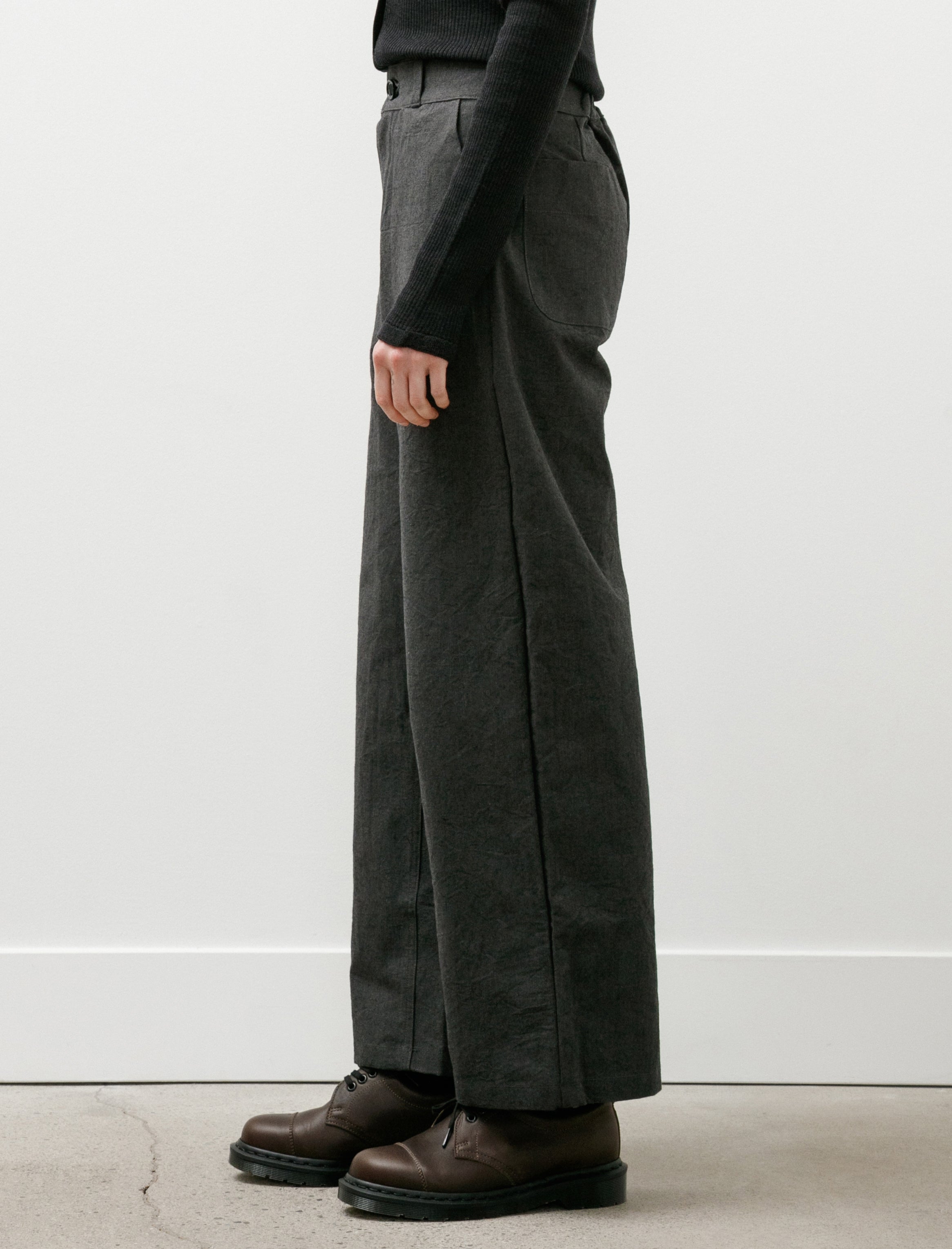 MAN-TLE WR21 Pant-4 High-Wide Pants Granite Wool