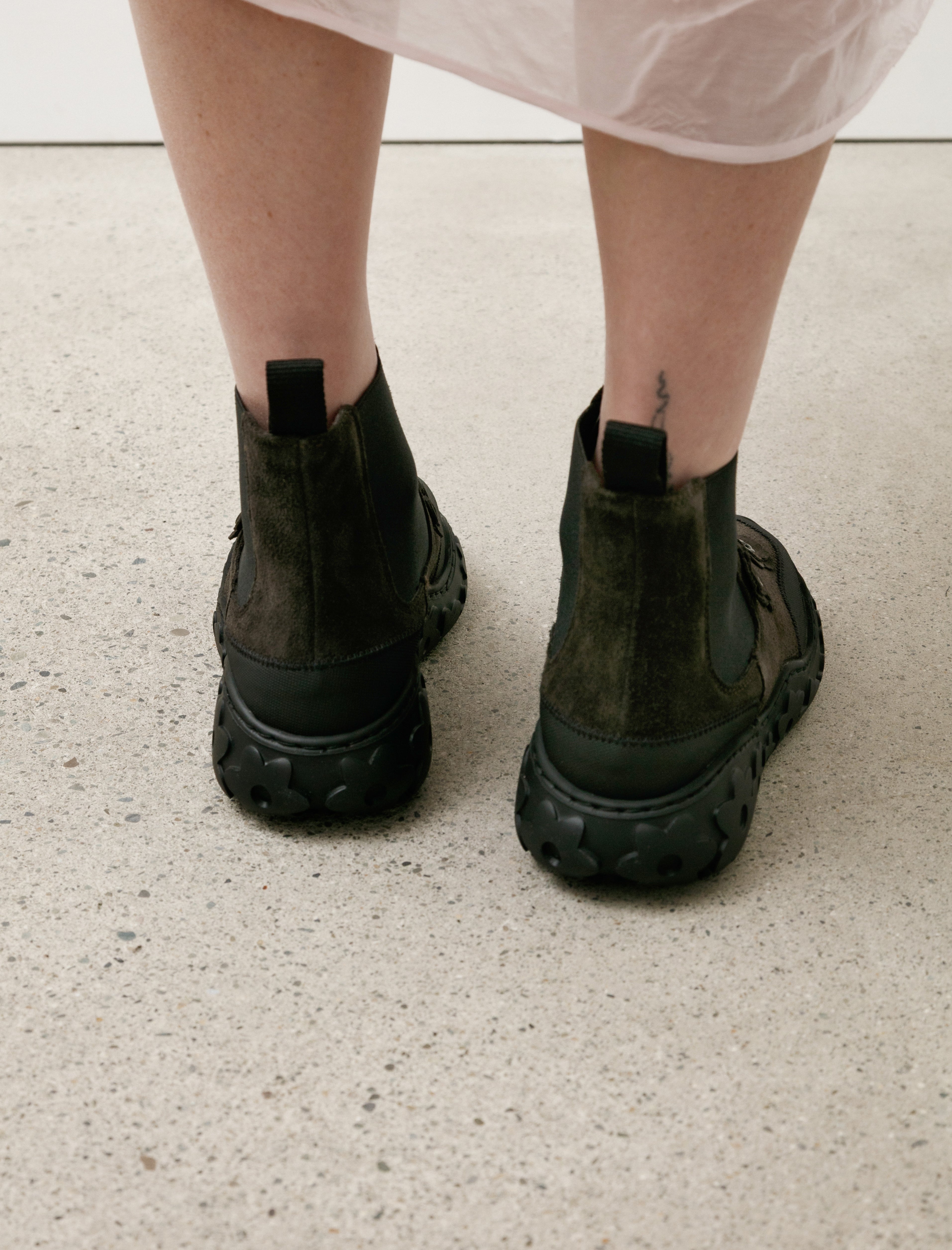 Cecilie Bahnsen Blanca Flora Suede Boots Brown