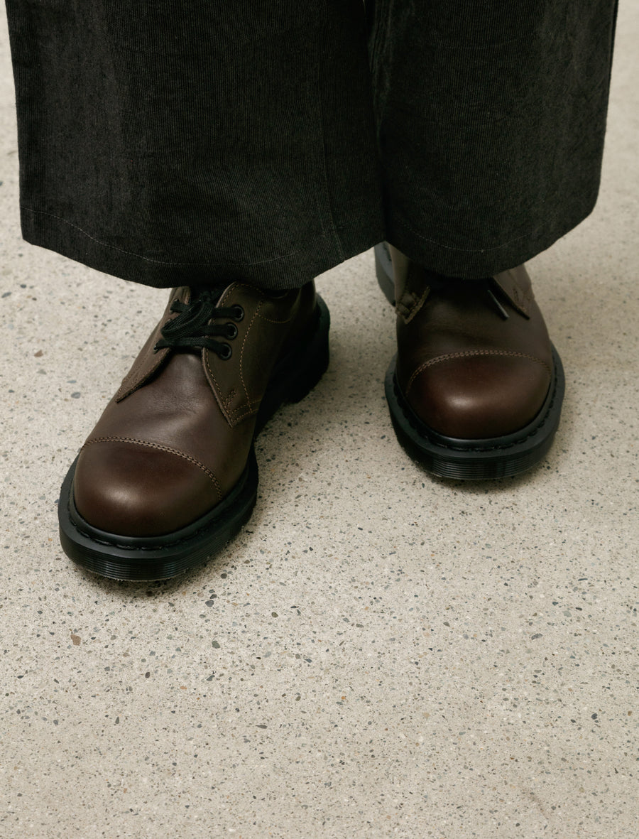Dr. Martens 1461 Shoe Dark Brown Grained Oiled - Image 8