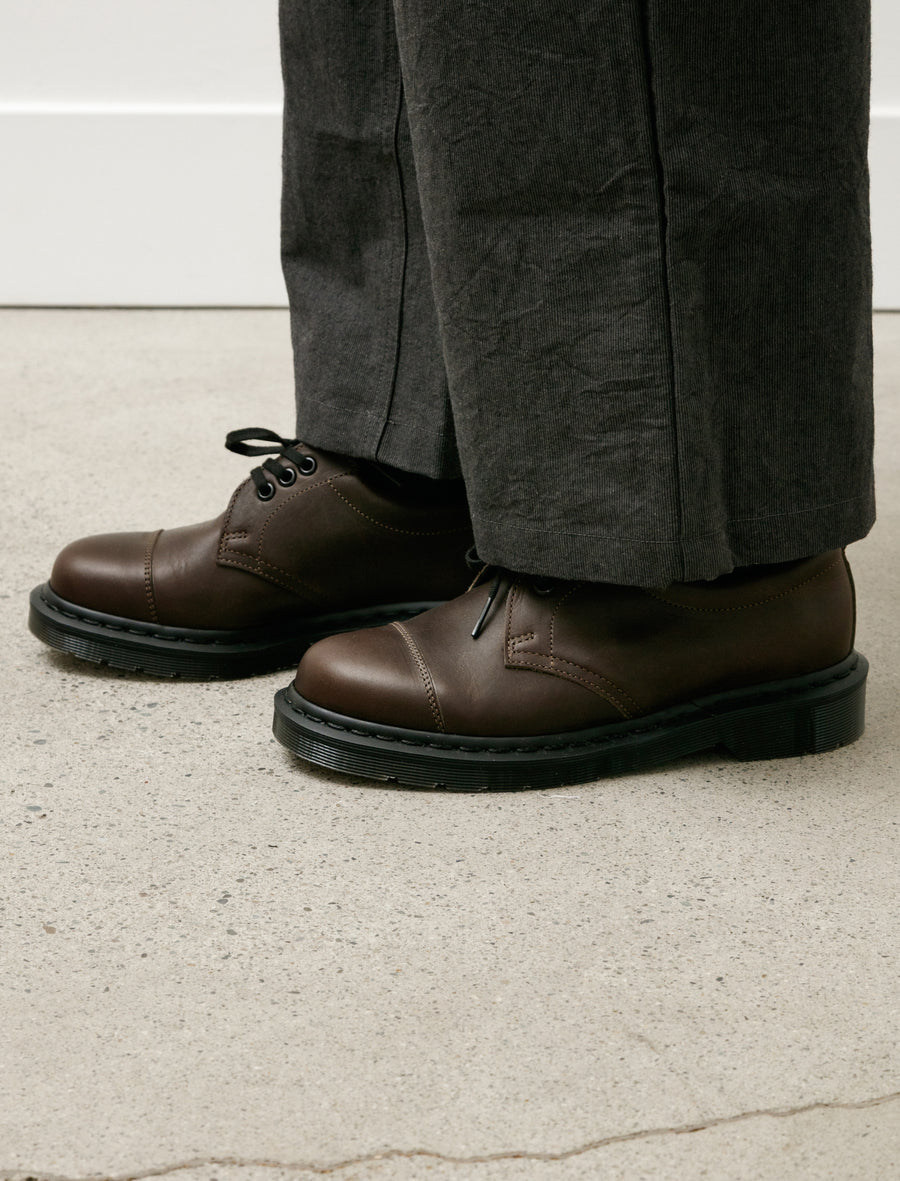 Dr. Martens 1461 Shoe Dark Brown Grained Oiled - Image 9