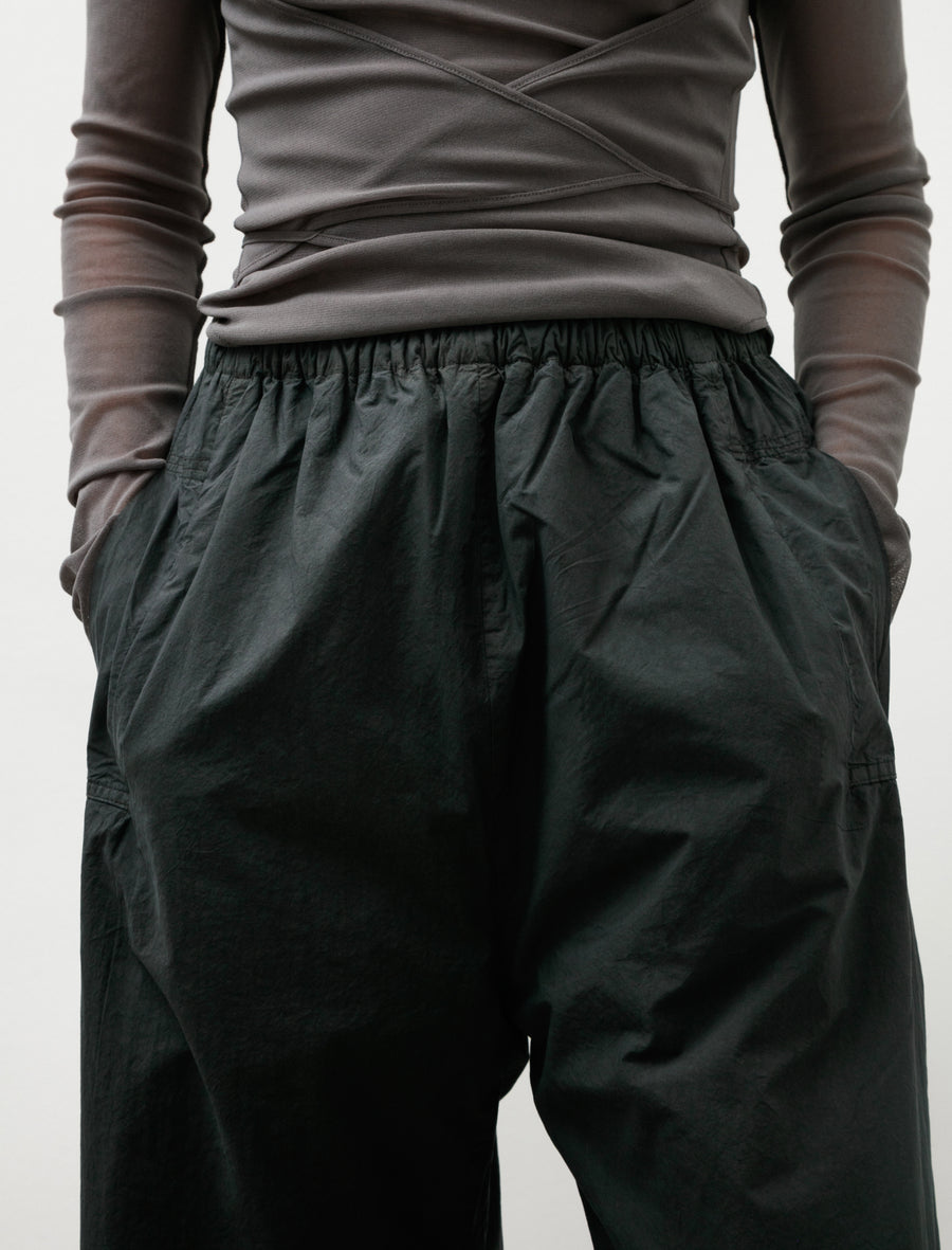 No.287 Poplin Double Flap Pocket Trousers Black - Image 7