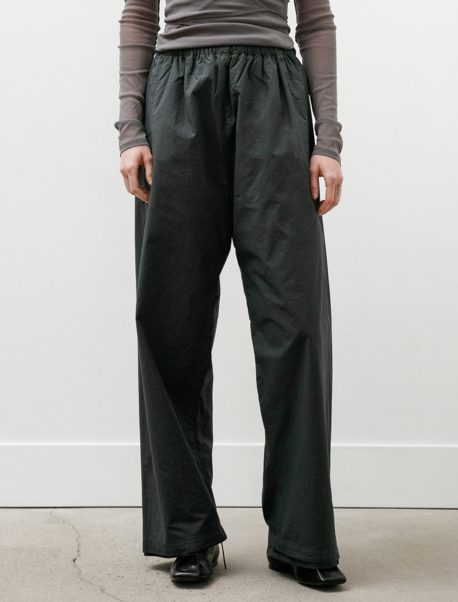 No.287 Poplin Double Flap Pocket Trousers Black - Image 4