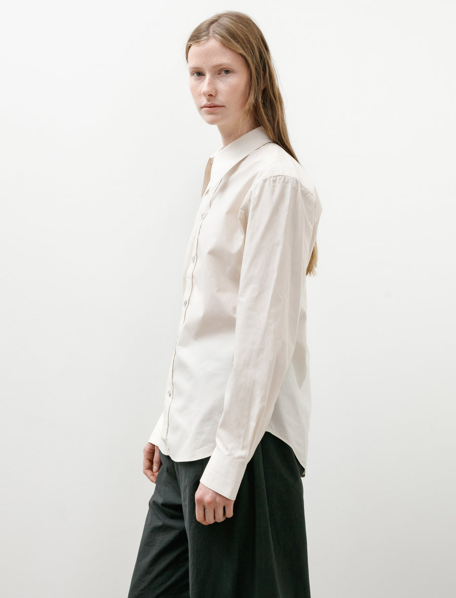 Pointed Collar Shirt Light Cream - Image 3