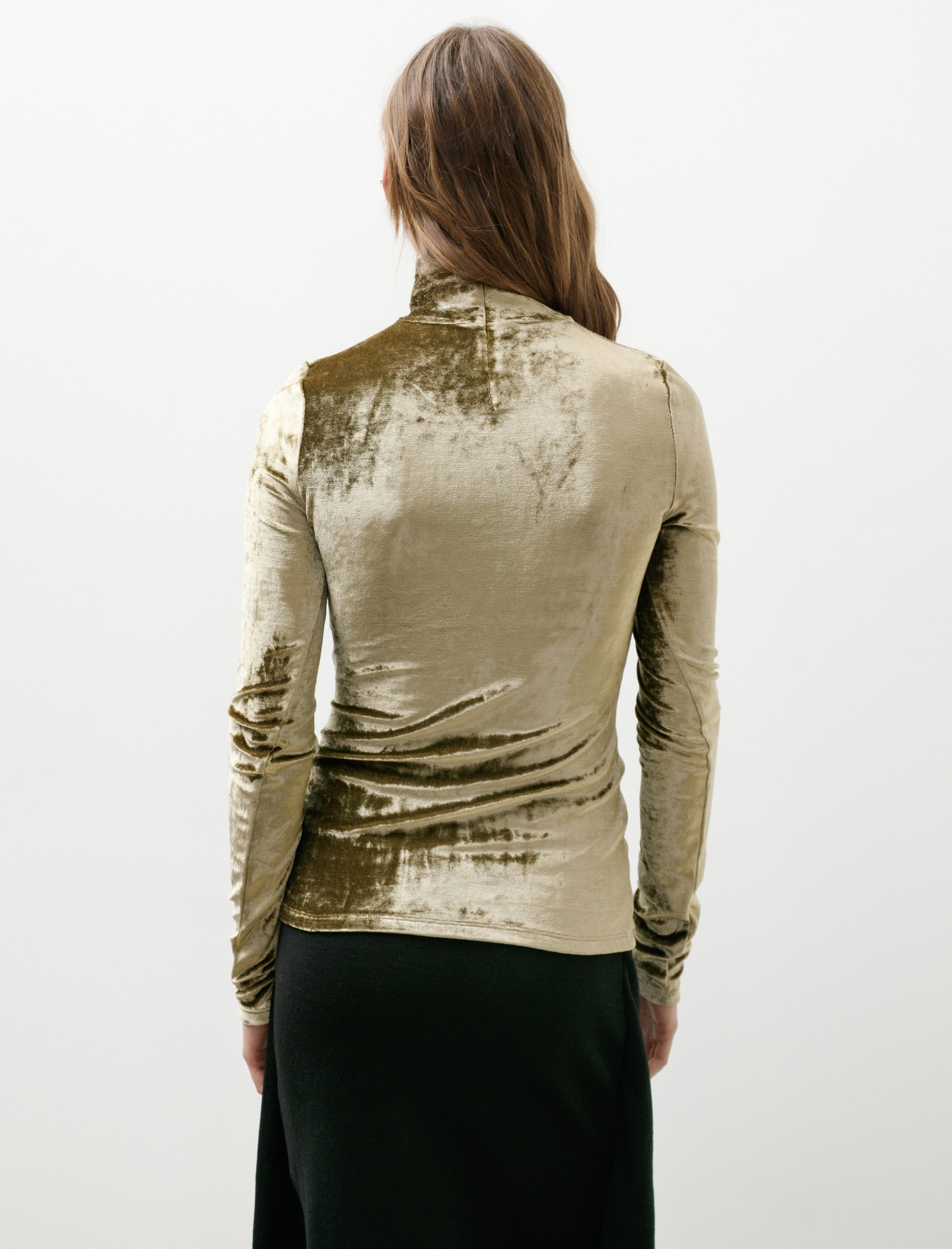 Lemaire Fitted High Neck Top Brass