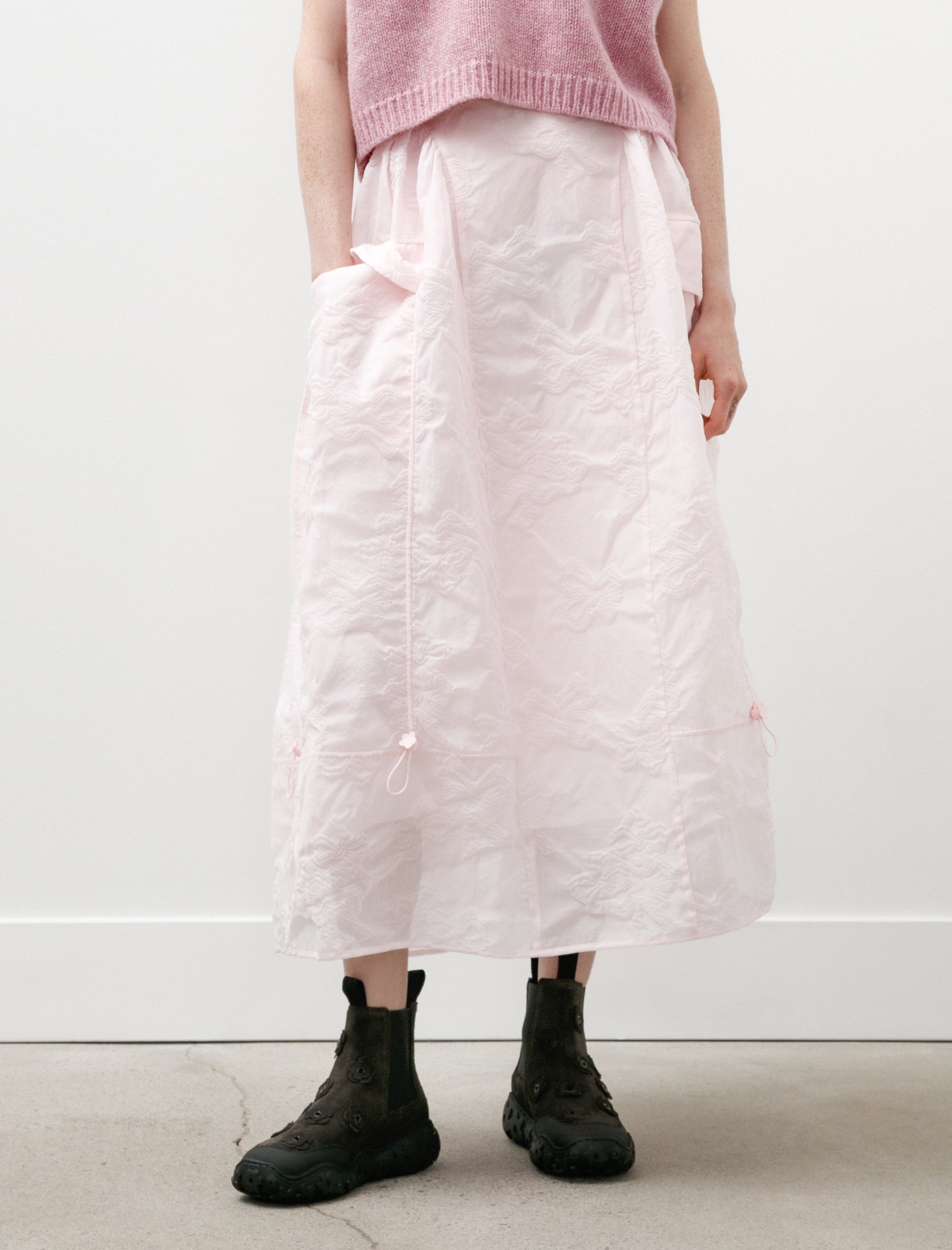 Cecilie Bahnsen Fuana Skirt Papillon Matelassé Soft Pink