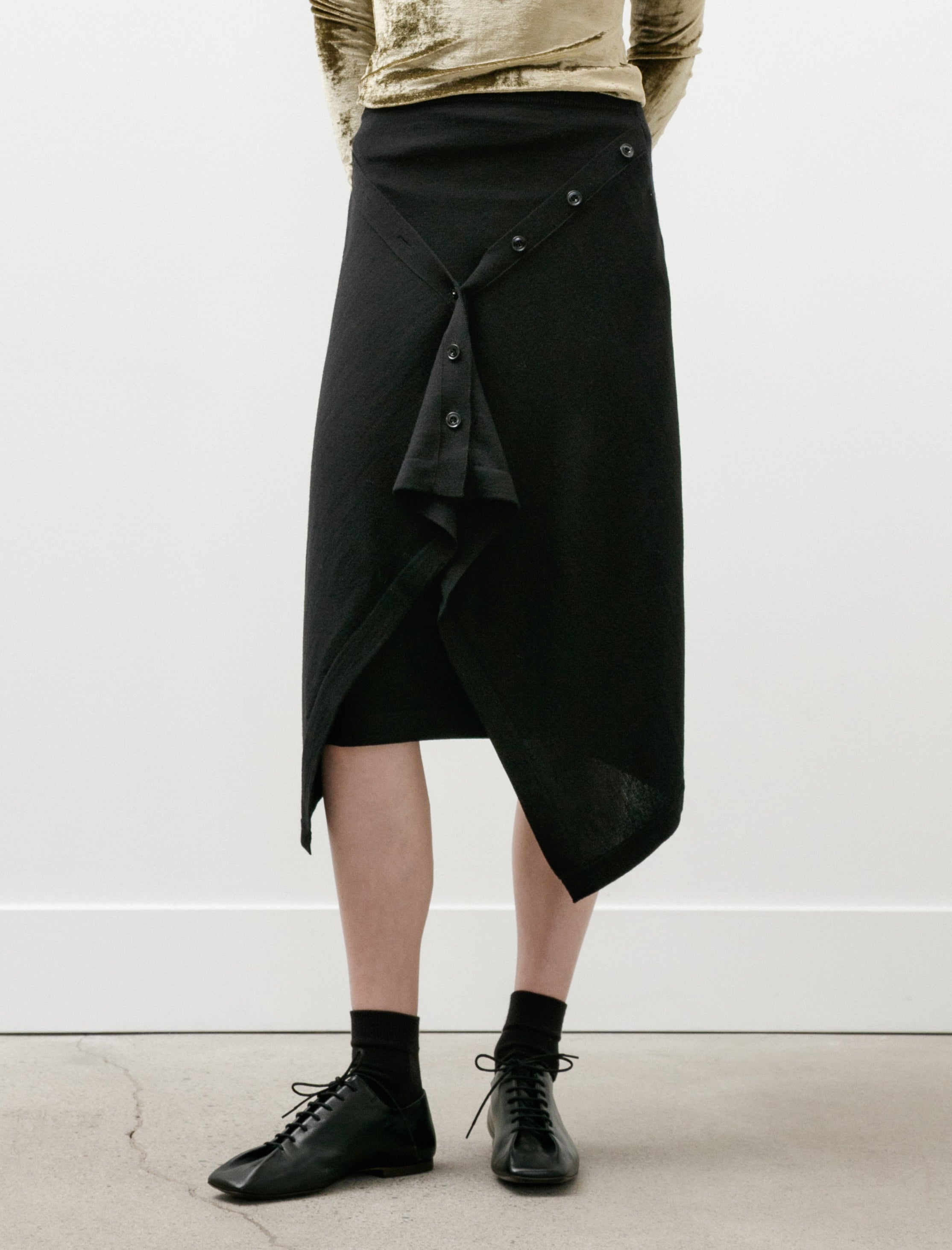 Lemaire Buttoned Skirt Black